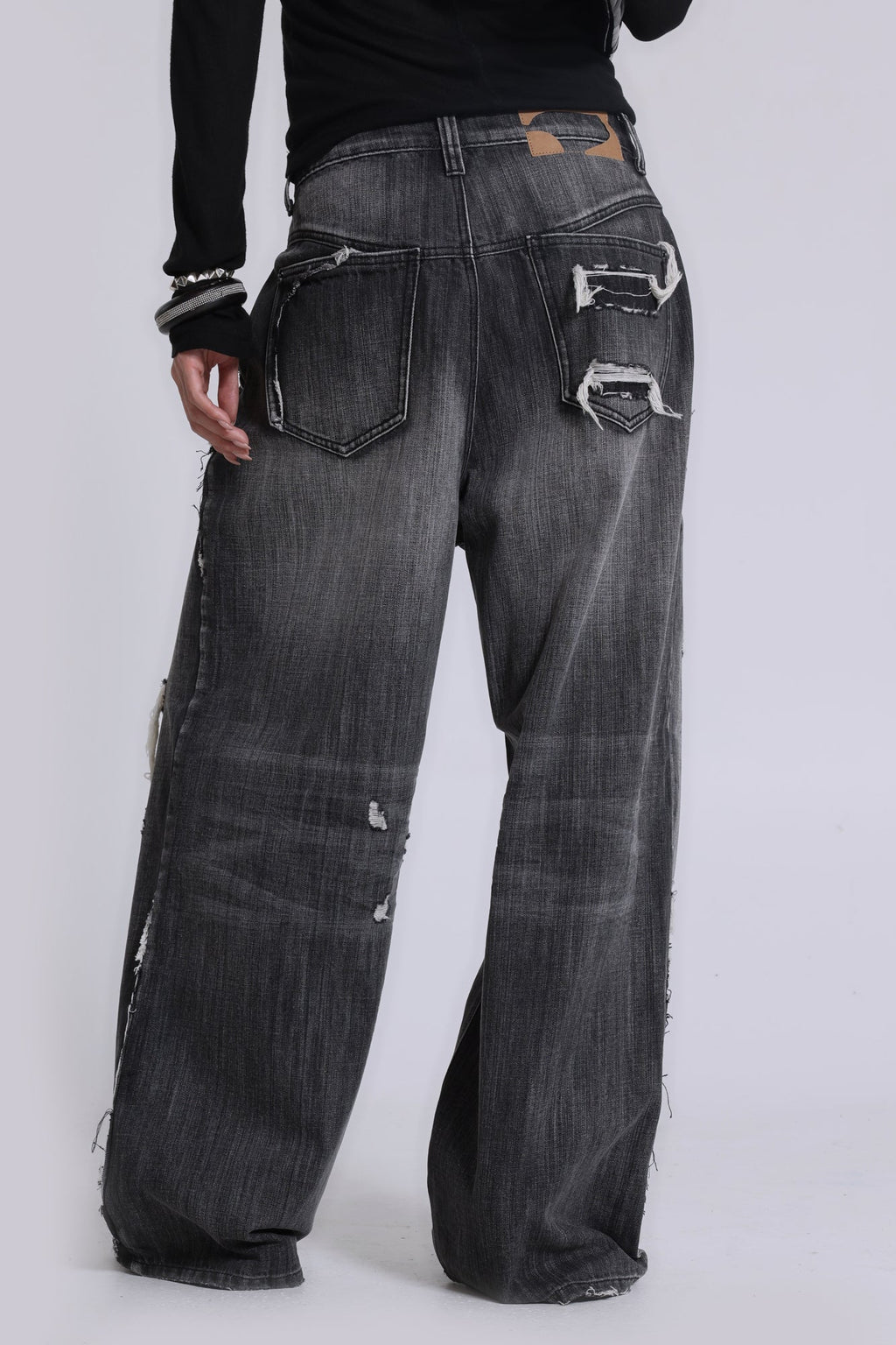 Black Eroded XL Colossus Jeans