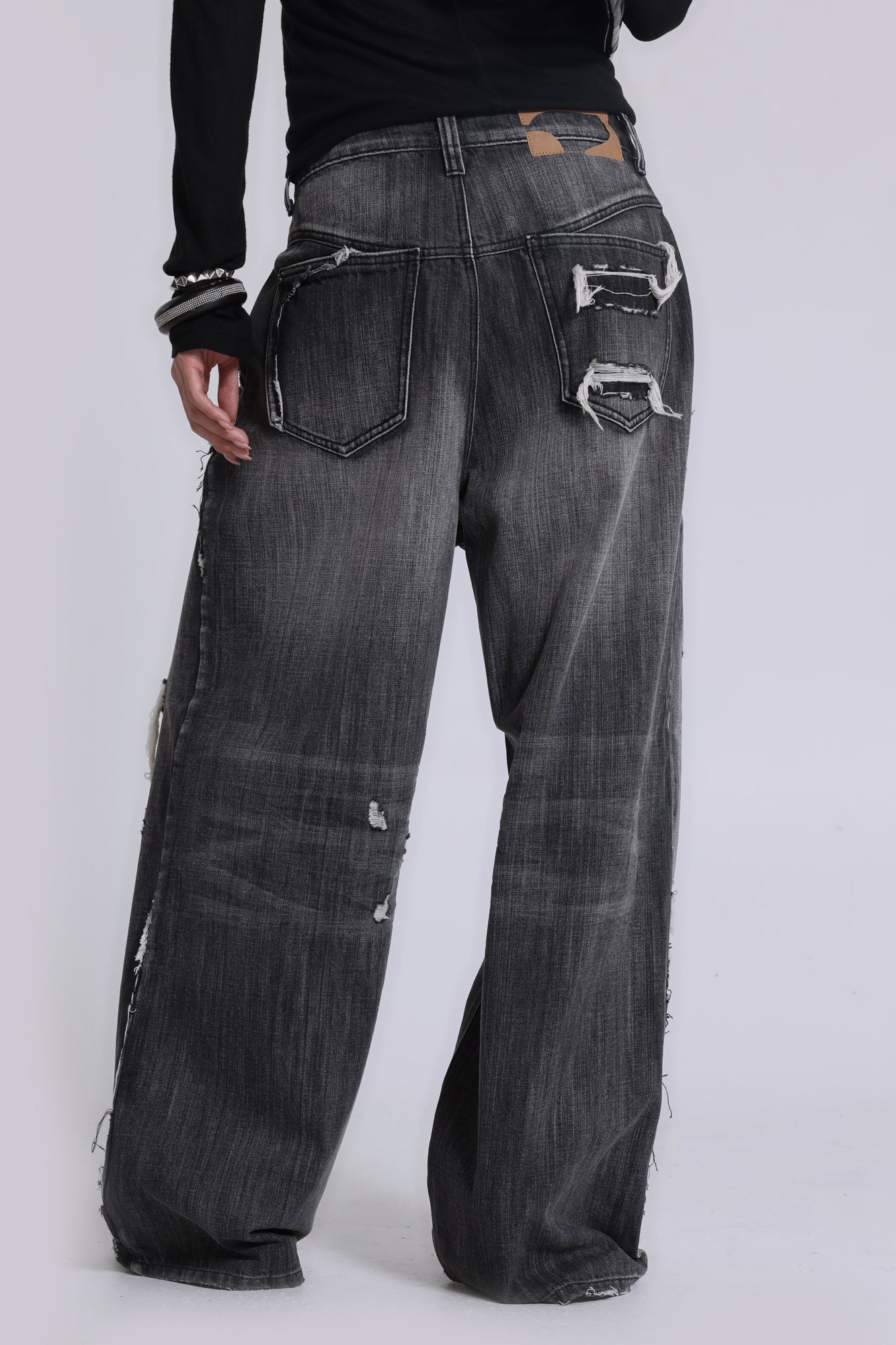Black Eroded XL Colossus Jeans