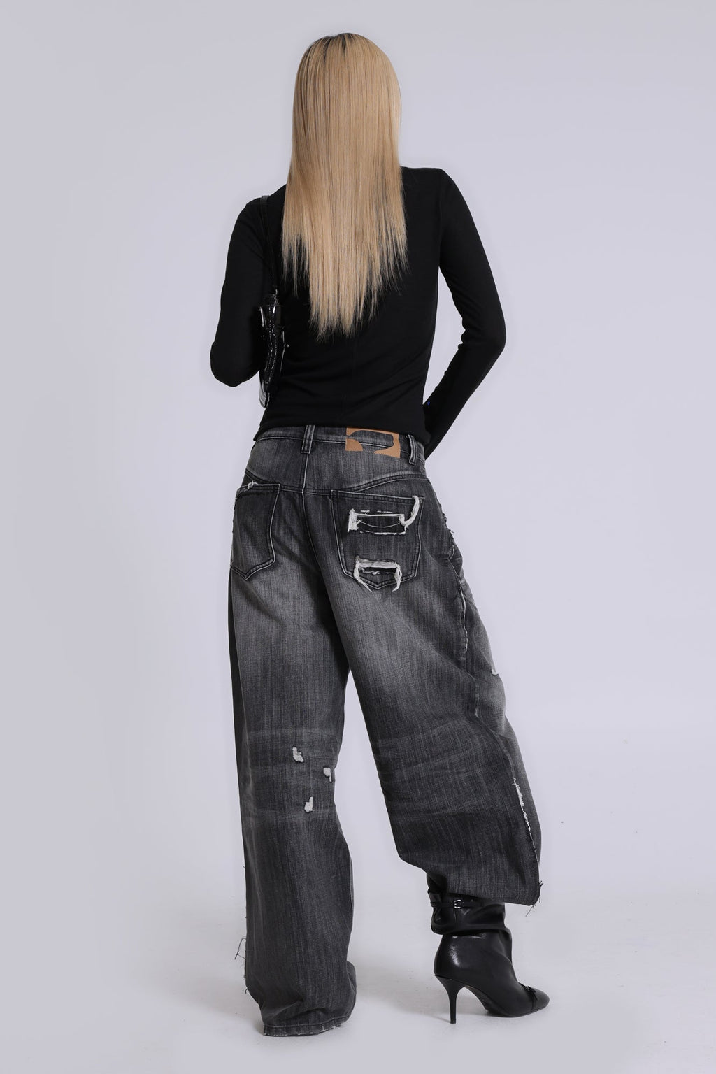 Black Eroded XL Colossus Jeans