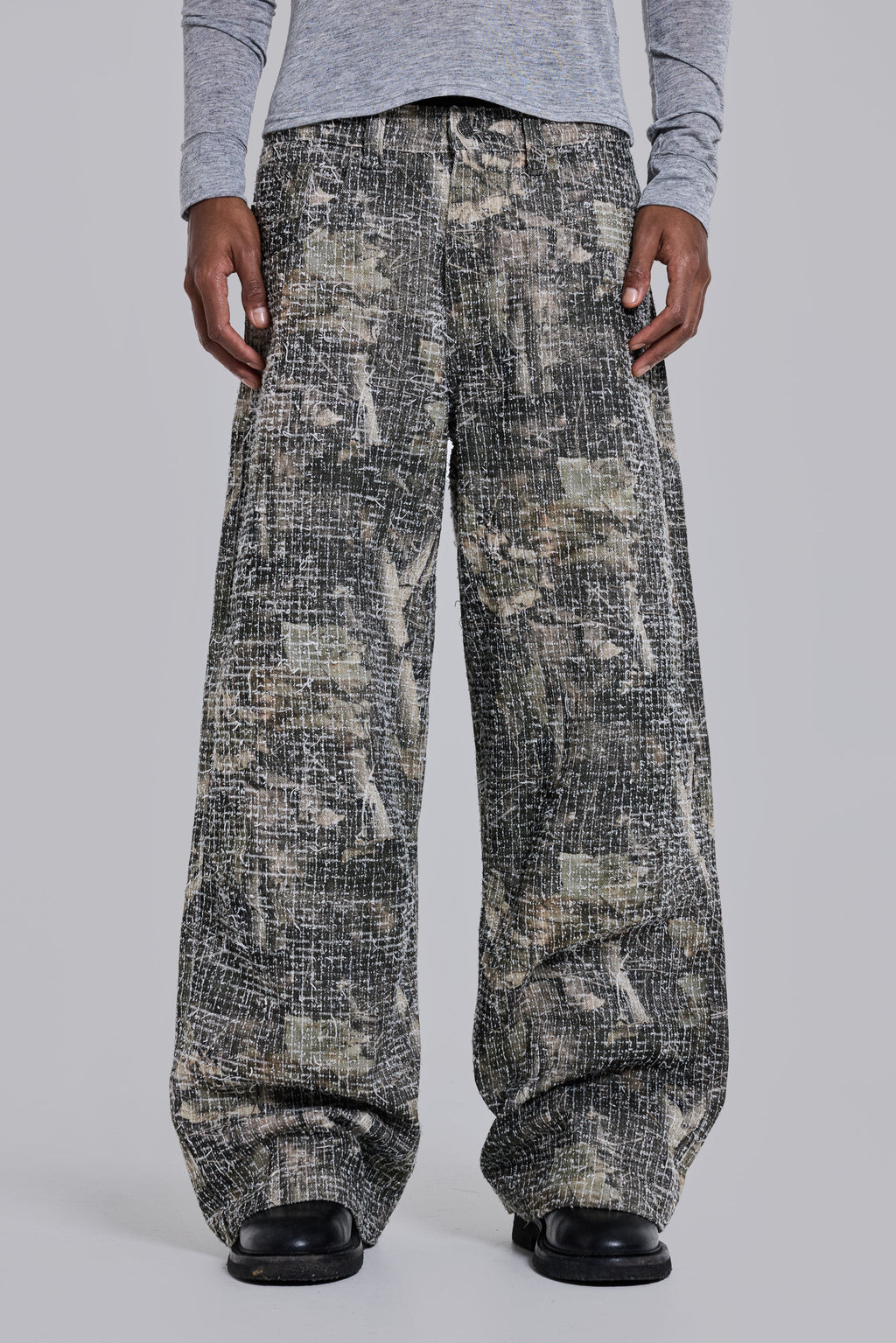 Needle Punch Woodland Camo Colossus Jeans