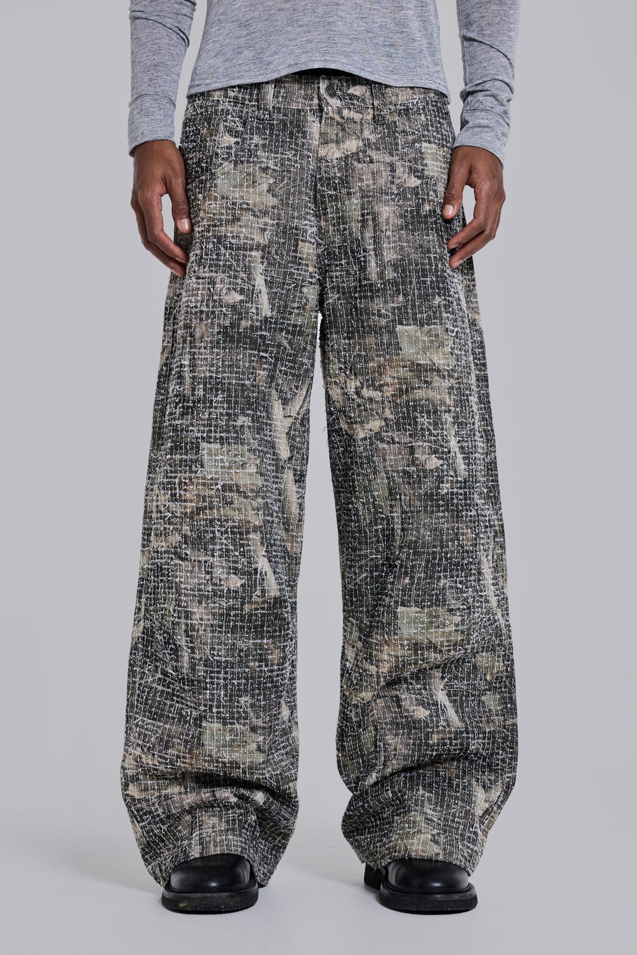 Needle Punch Woodland Camo Colossus Jeans