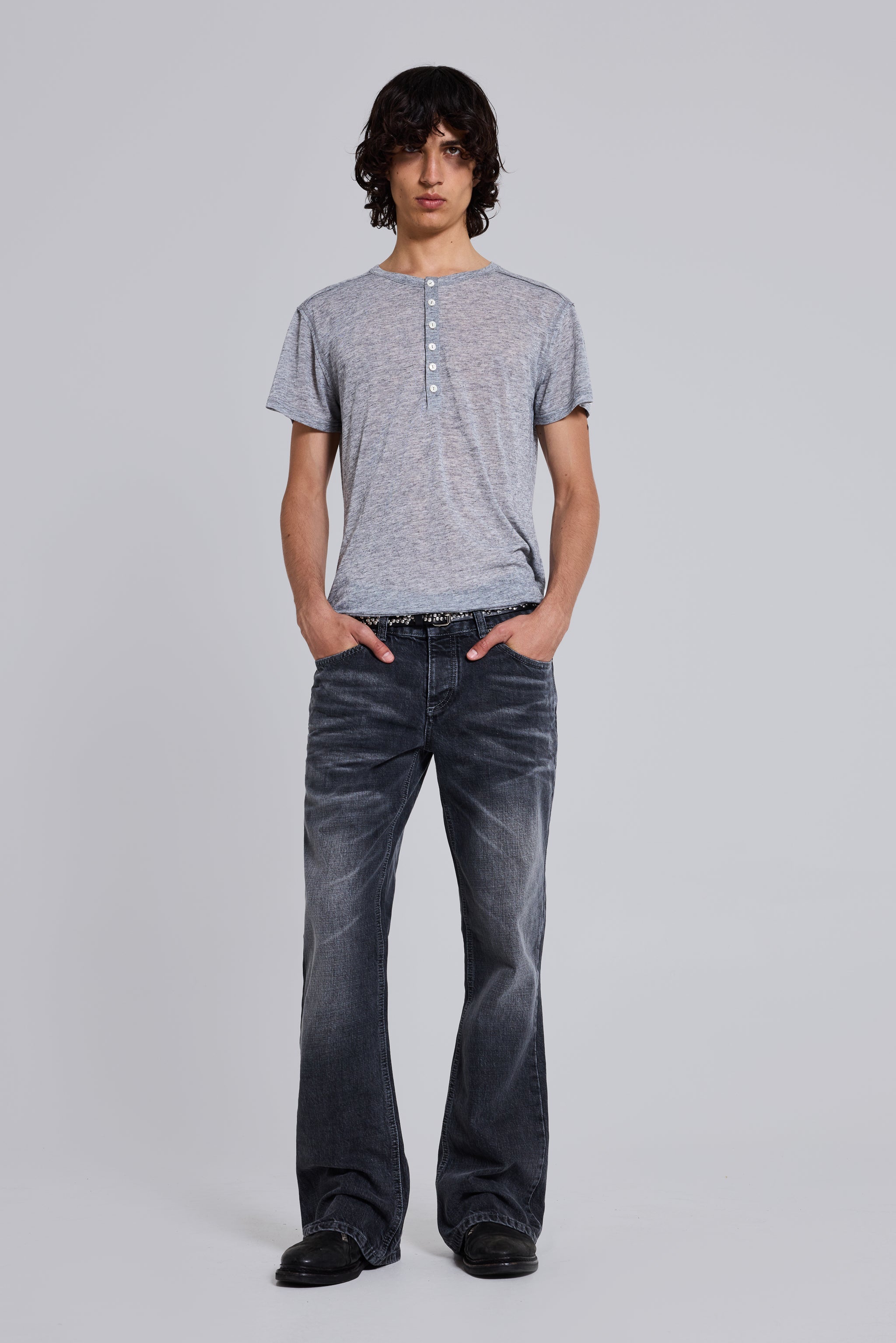 Washed Black Jude Bootcut Jeans