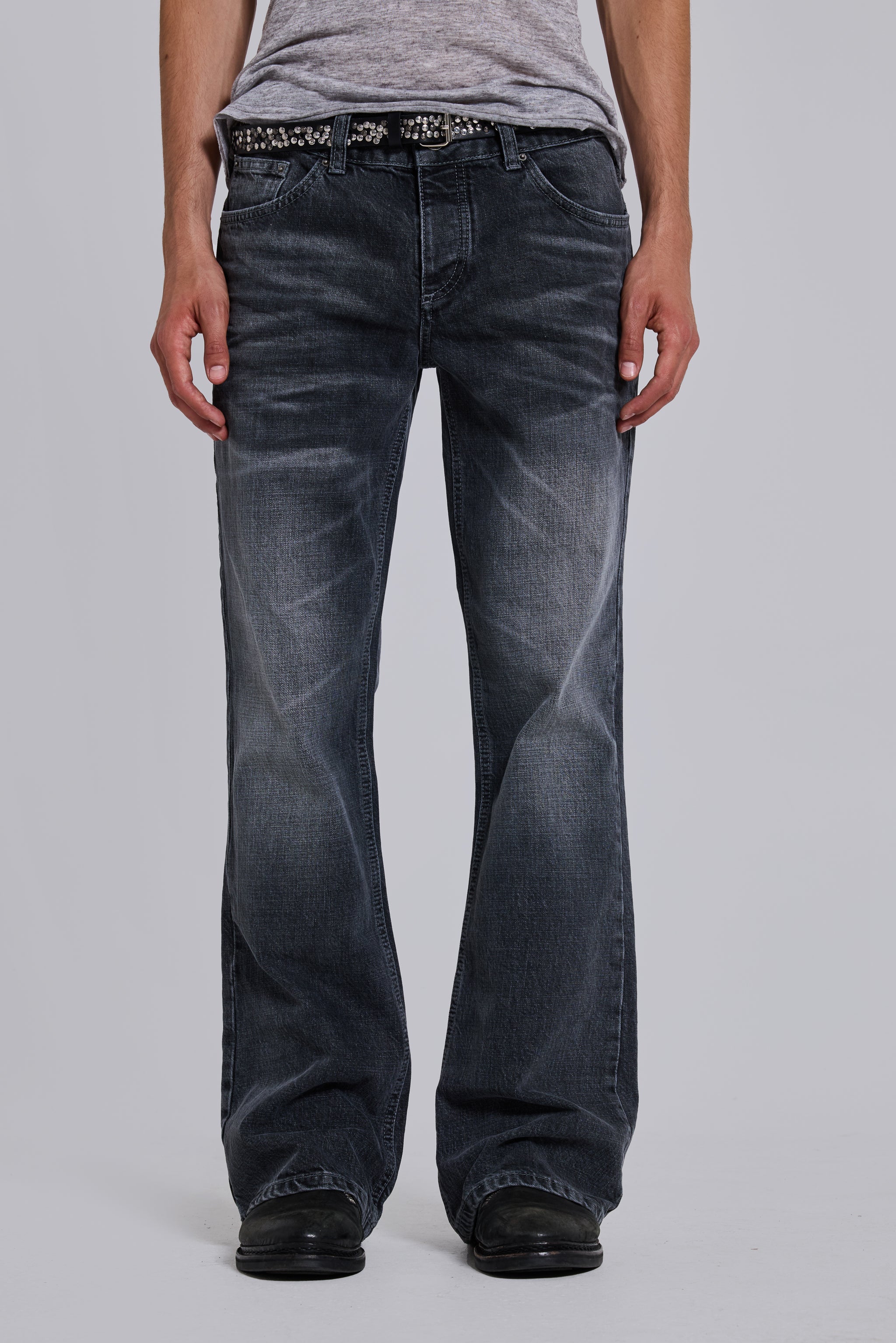 Washed Black Jude Bootcut Jeans