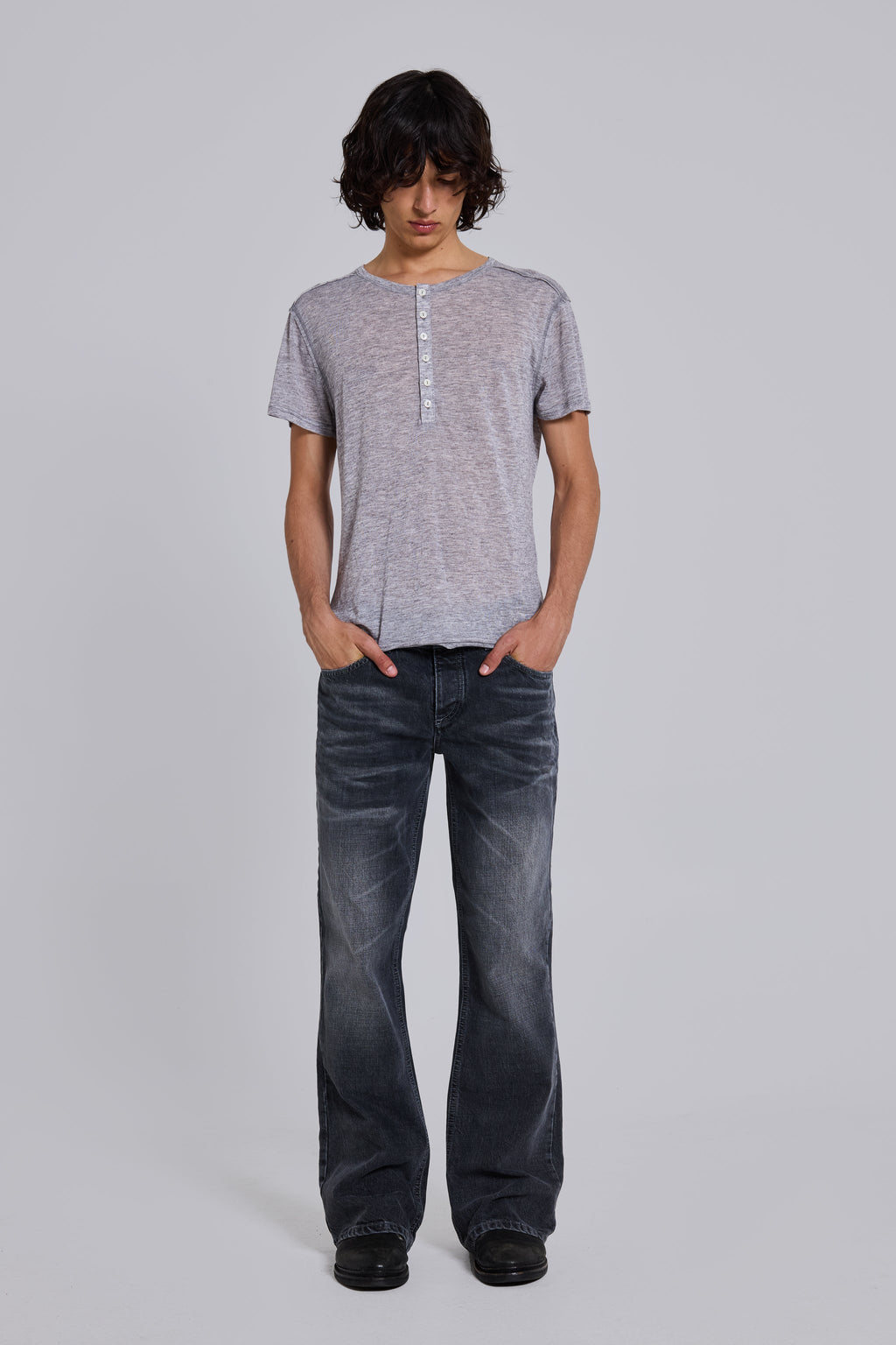 Washed Black Jude Bootcut Jeans