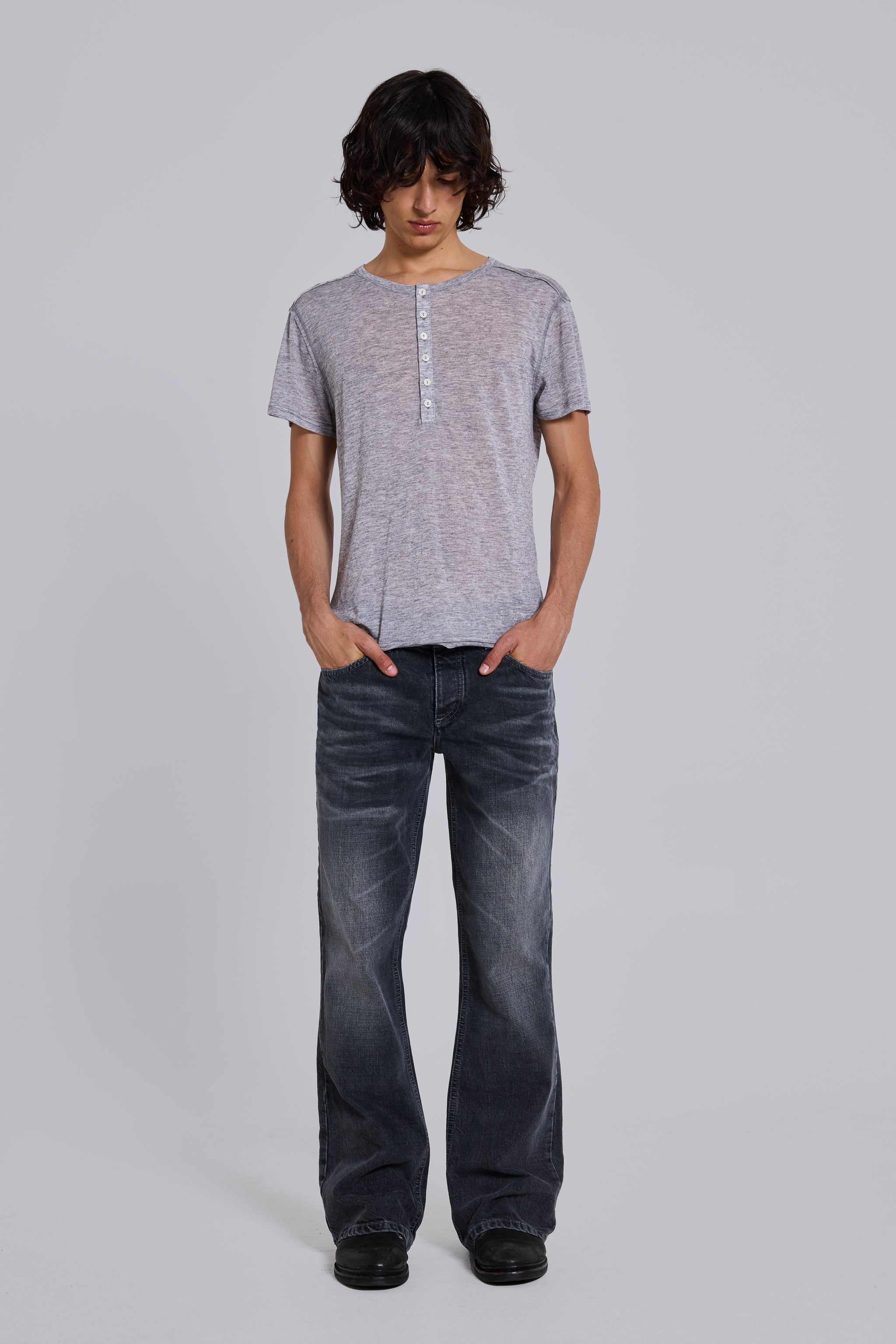 Washed Black Jude Bootcut Jeans