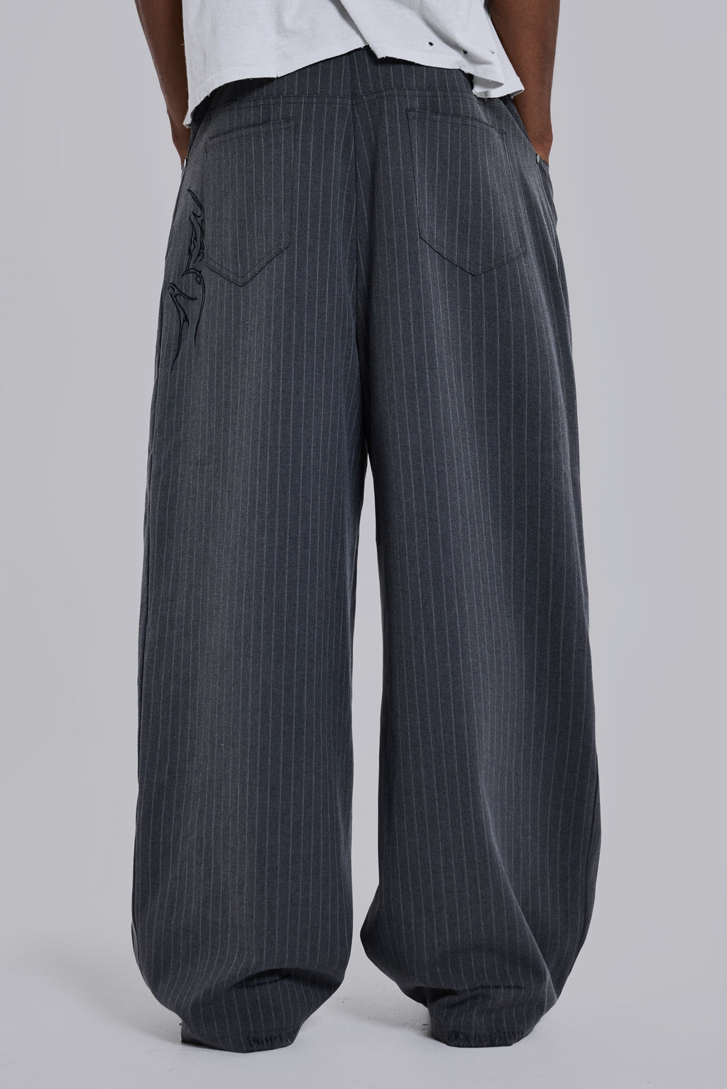 Tattoo Pinstripe Goliath Suit Pants