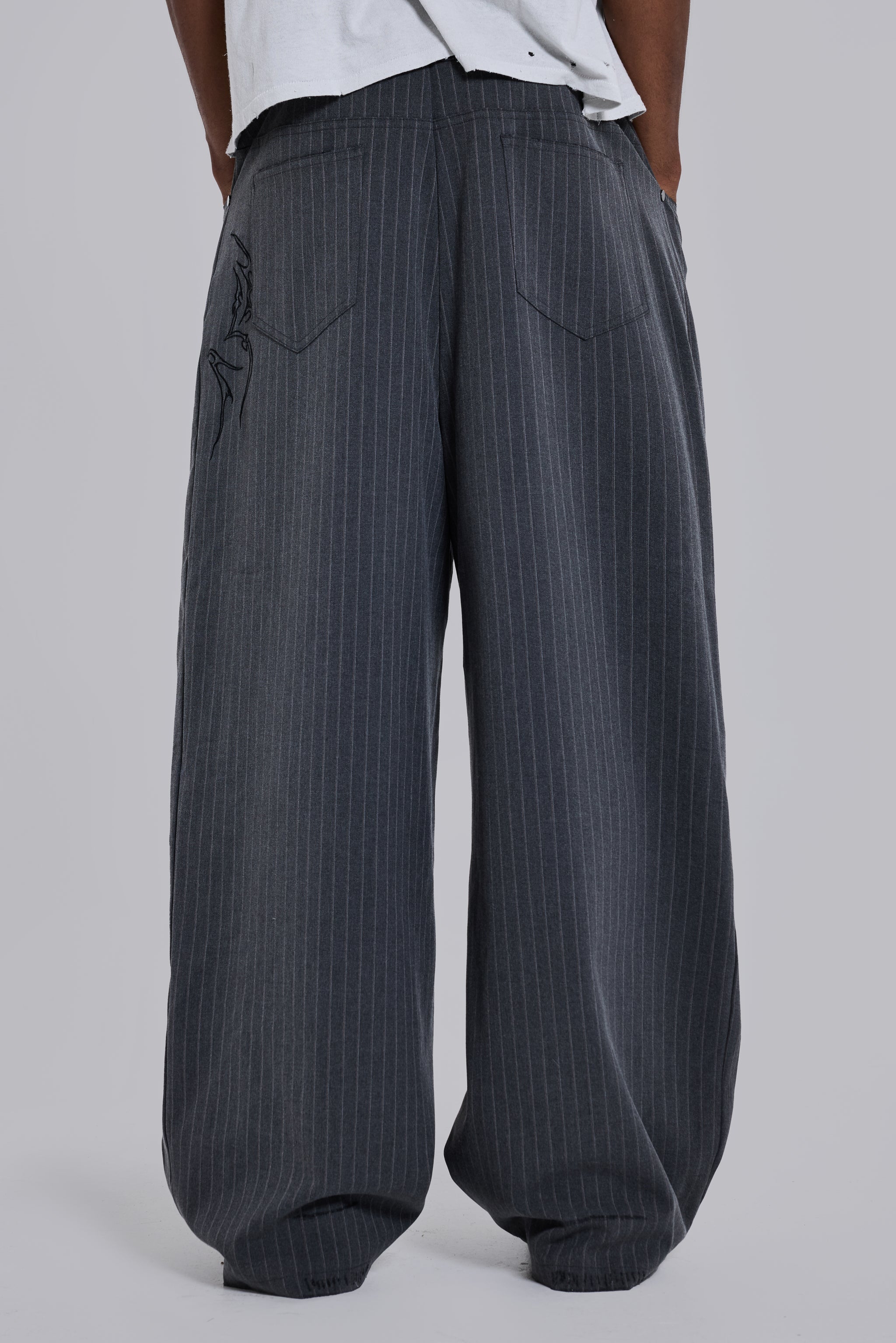 Tattoo Pinstripe Goliath Suit Pants