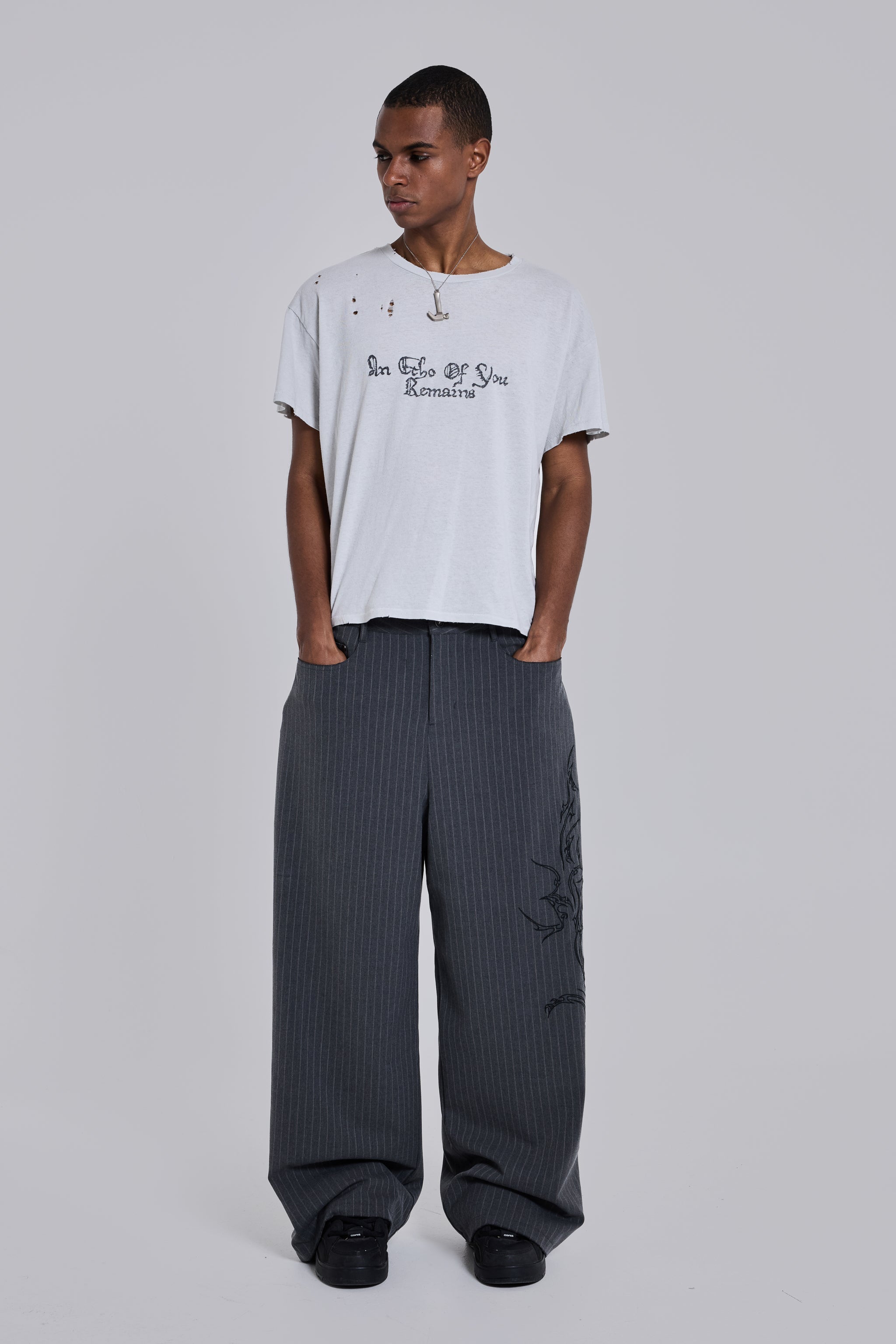 Tattoo Pinstripe Goliath Suit Pants
