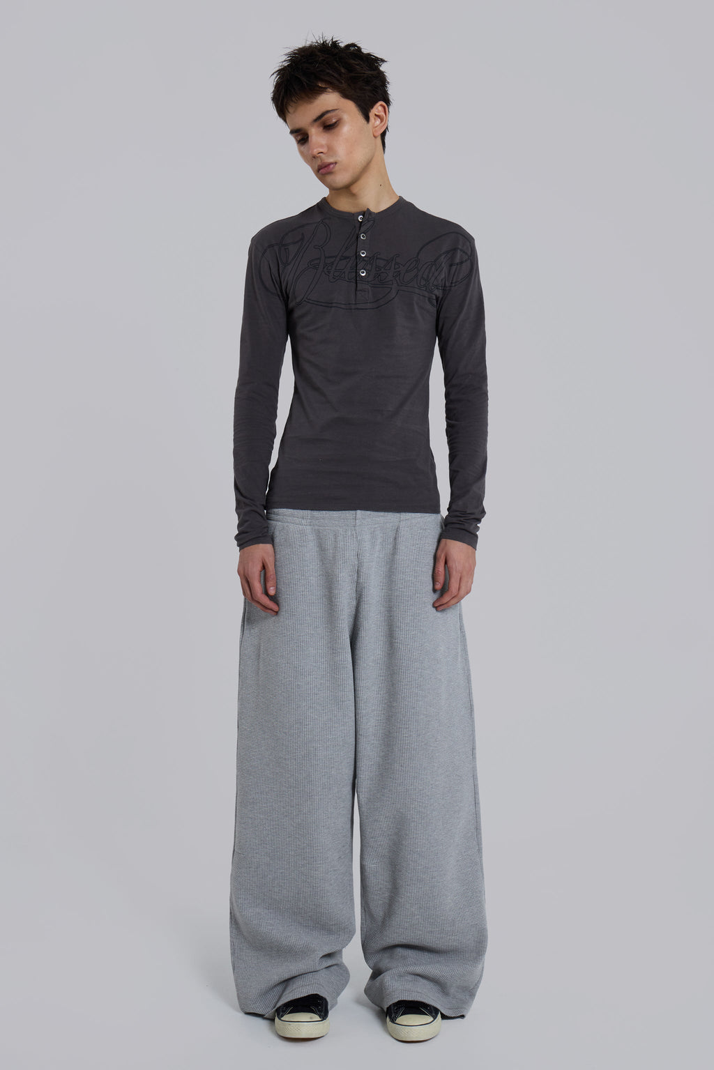 Grey Marl Waffle Monster Joggers