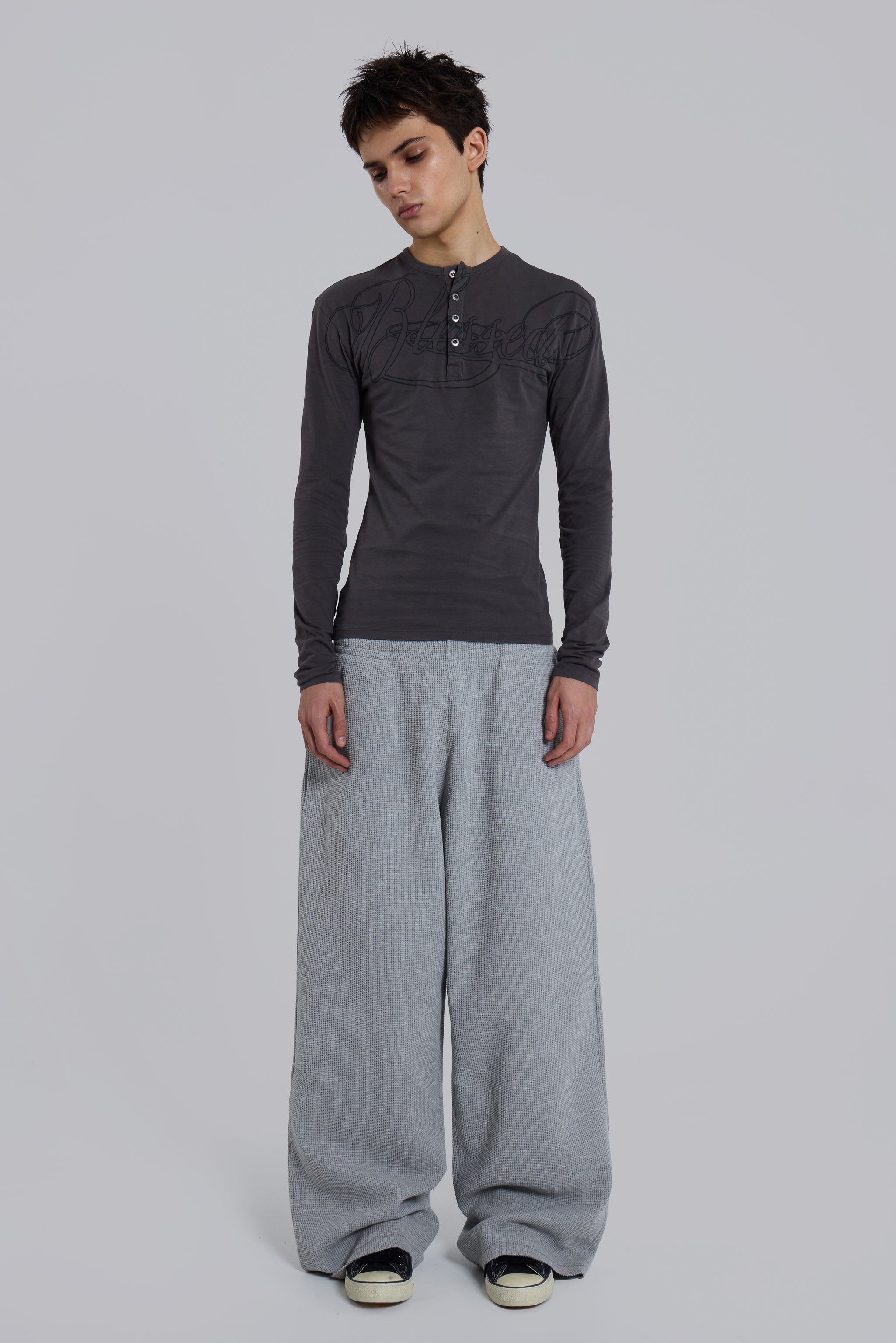 Grey Marl Waffle Monster Joggers