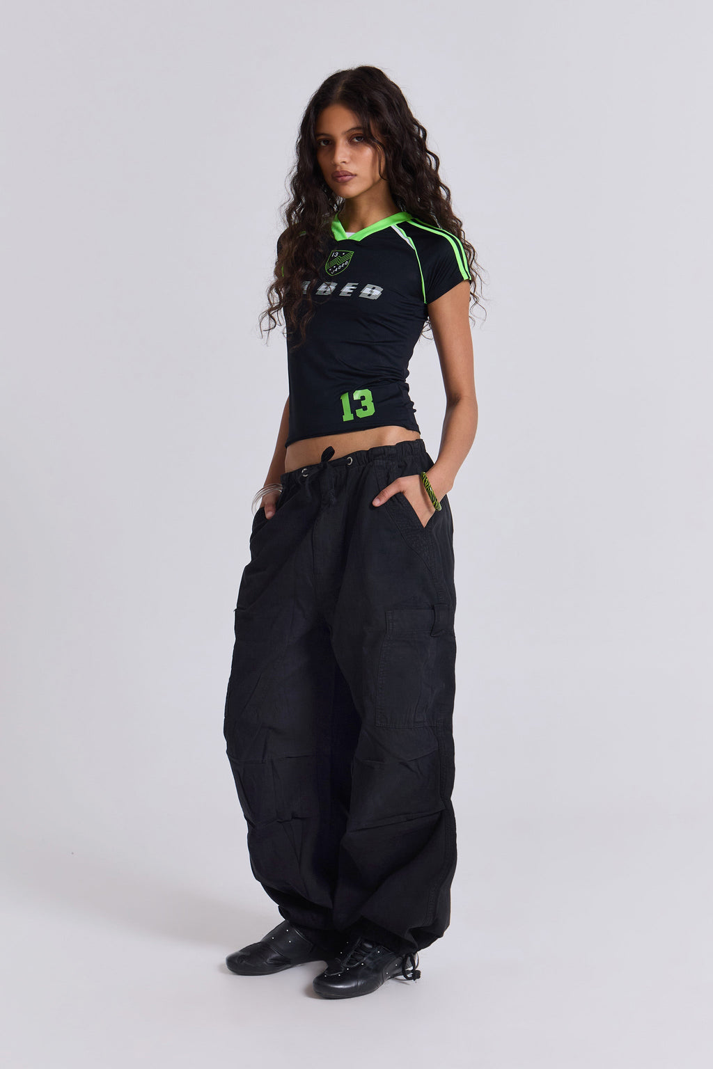 Black Parachute Cargo Pants