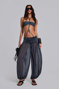 Pelagia Foldover Studded Balloon Trousers