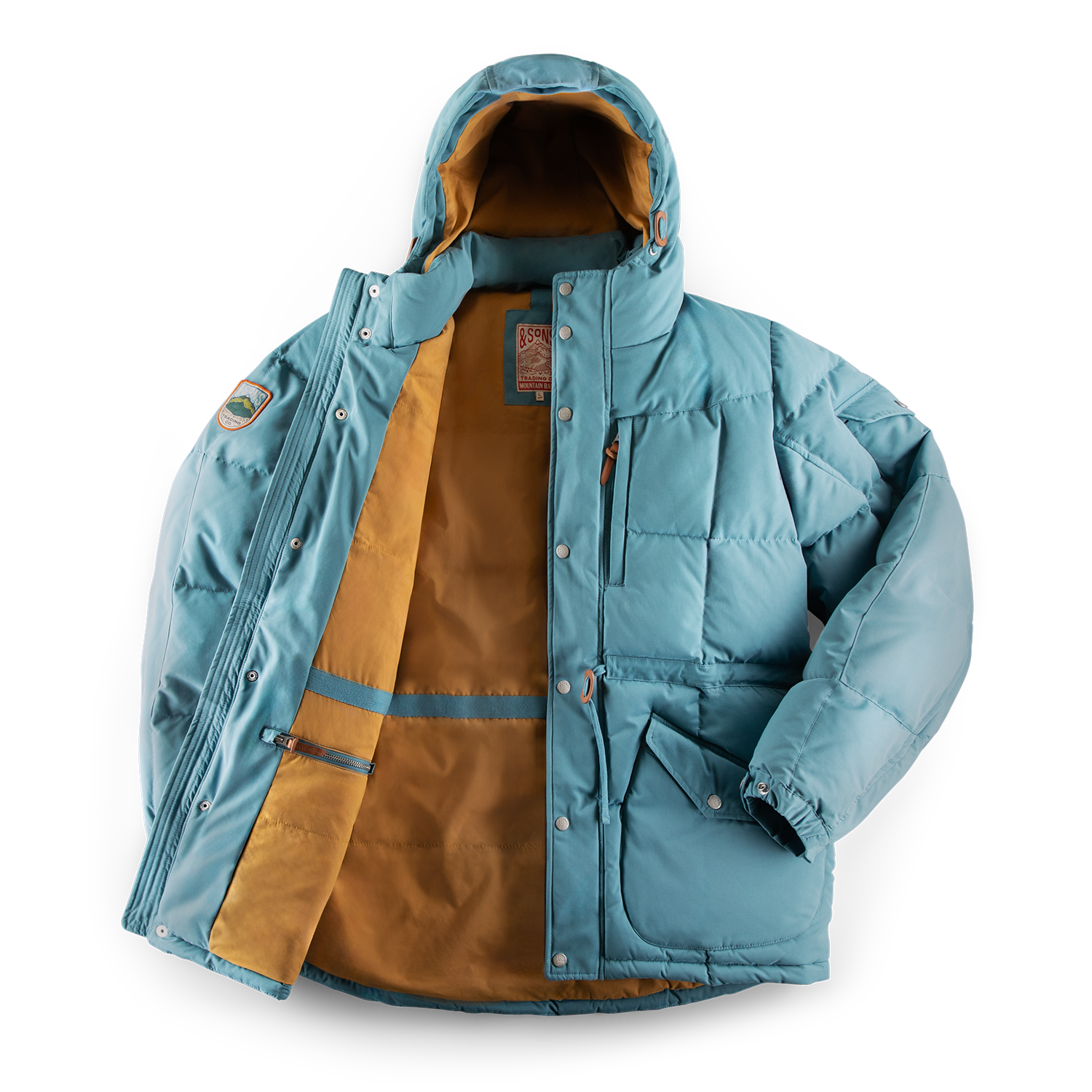 &SONS Bonnington Puffer Jacket Blue