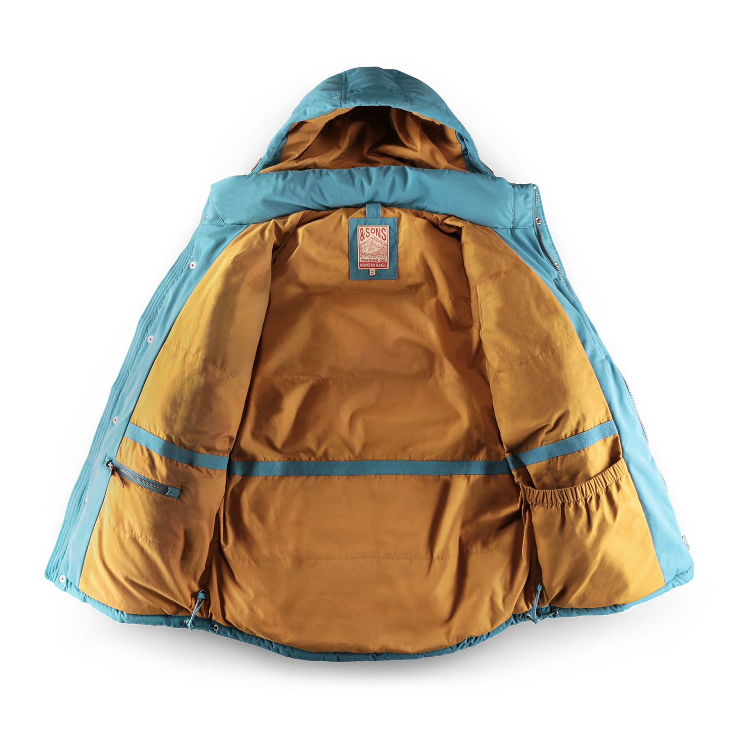 &SONS Bonnington Puffer Jacket Blue