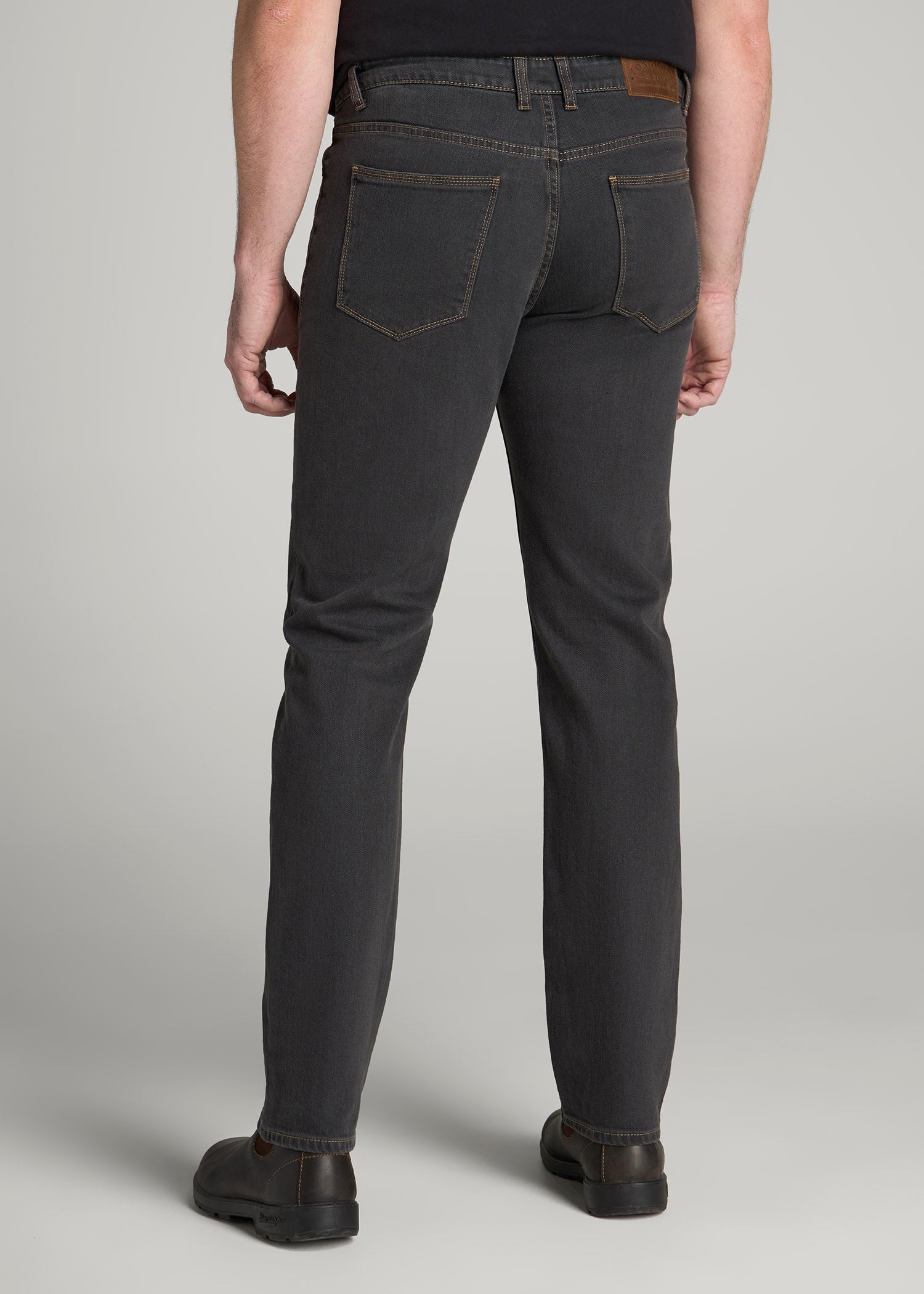 LJ&S STRAIGHT LEG Jeans for Tall Men in Vintage Black