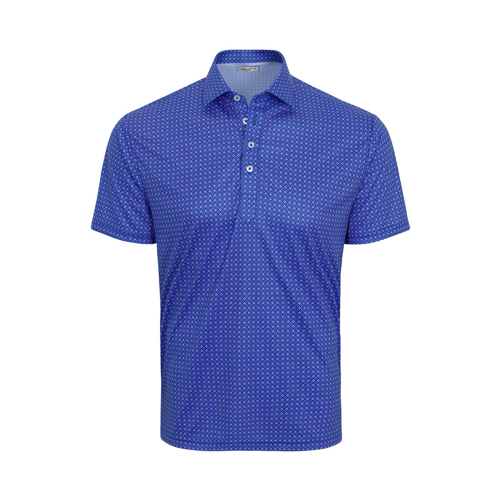 Semi-Spread Collar Polo Lattice Indigo