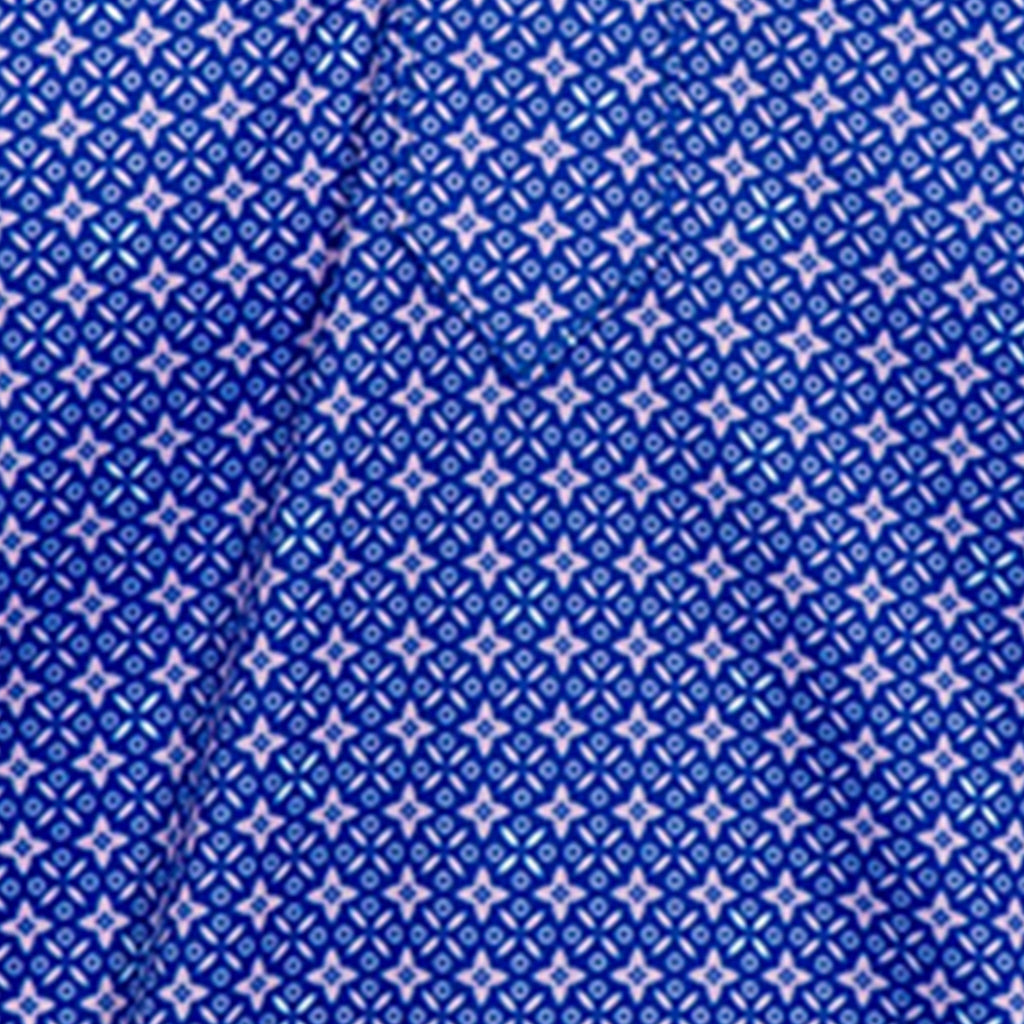 Semi-Spread Collar Polo Lattice Indigo
