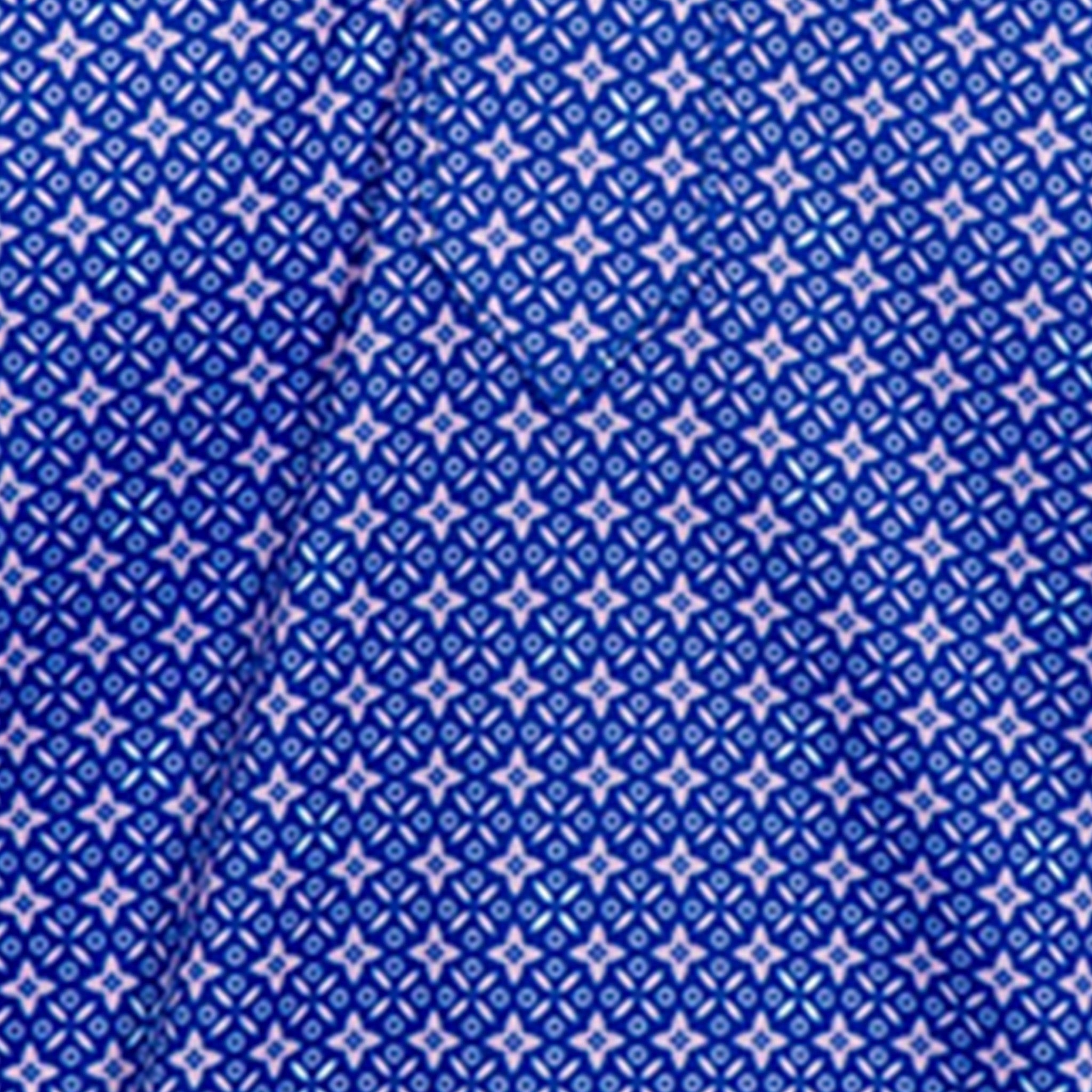 Semi-Spread Collar Polo Lattice Indigo