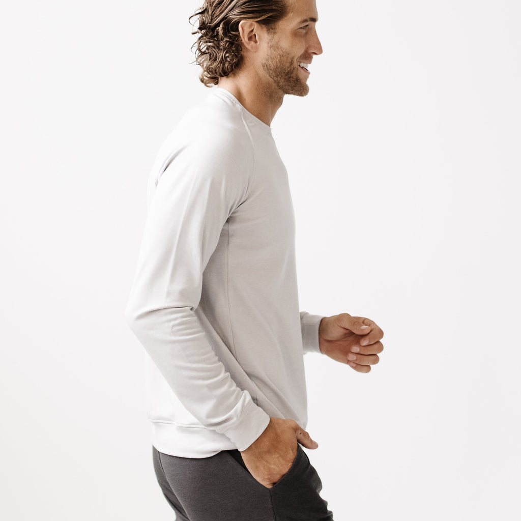 Men's Brushed Bamboo Pullover Crew - Last Chance