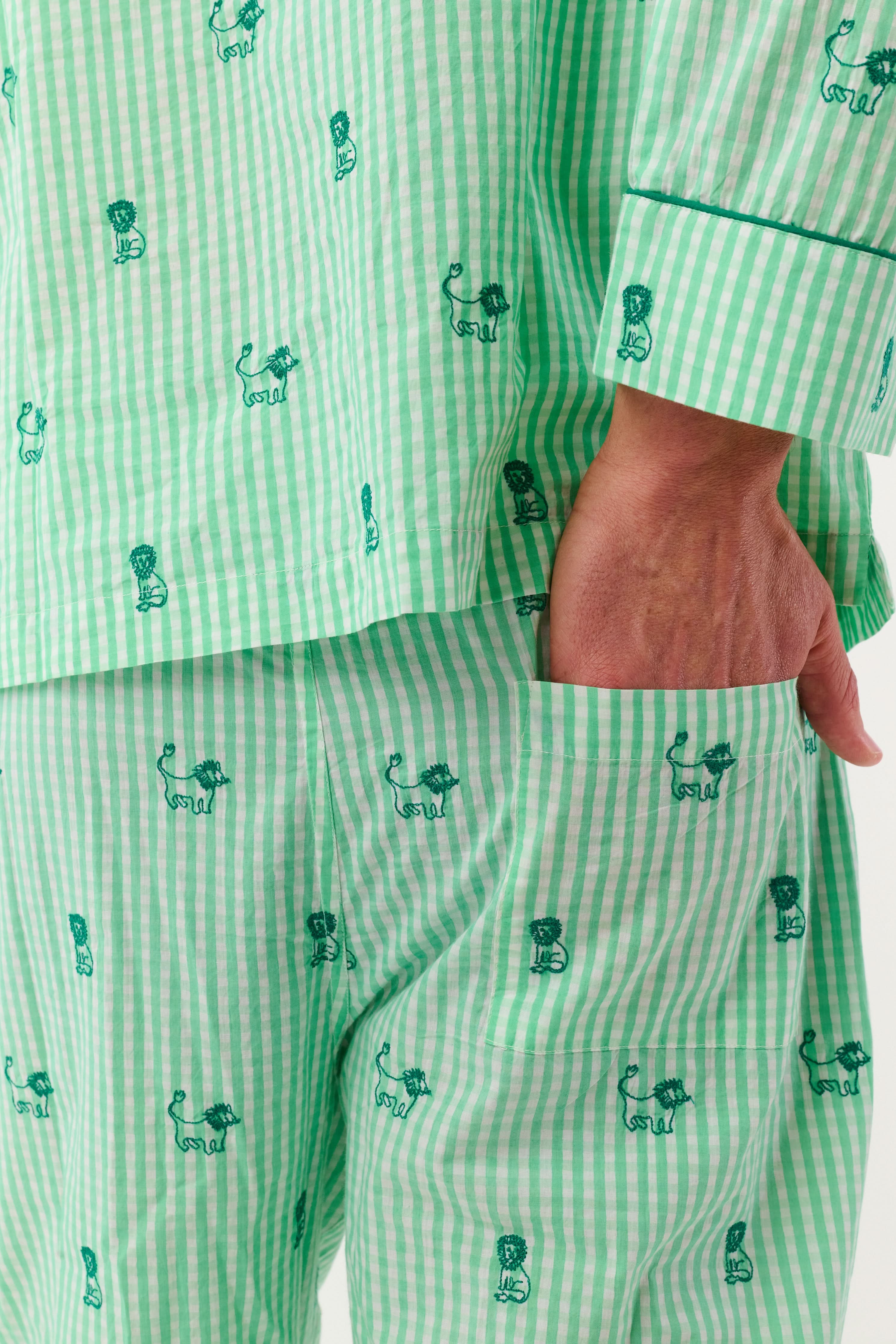 Mens Leo Gingham Loungewear