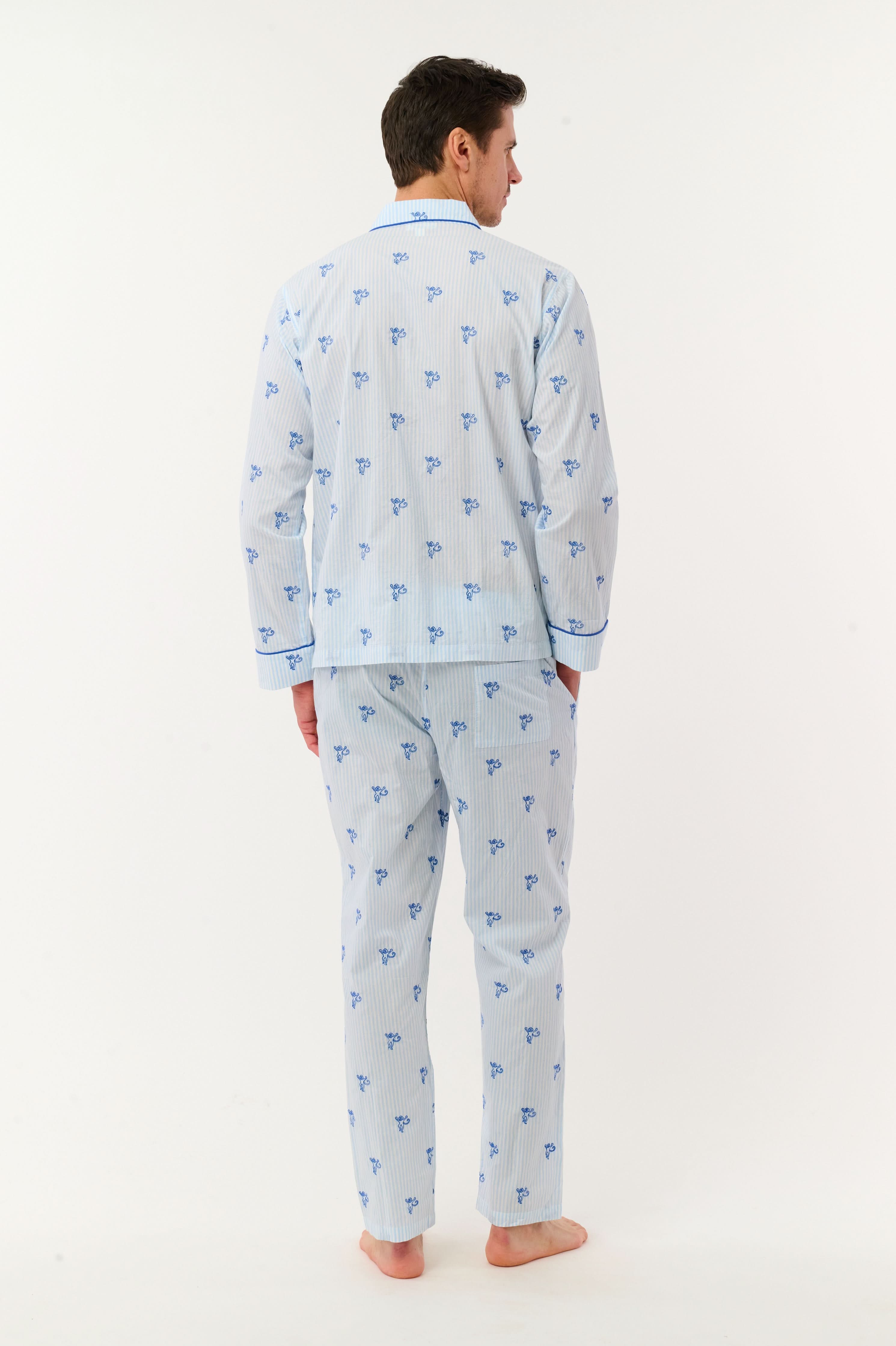 Mens Mini Monkey Stripe Loungewear