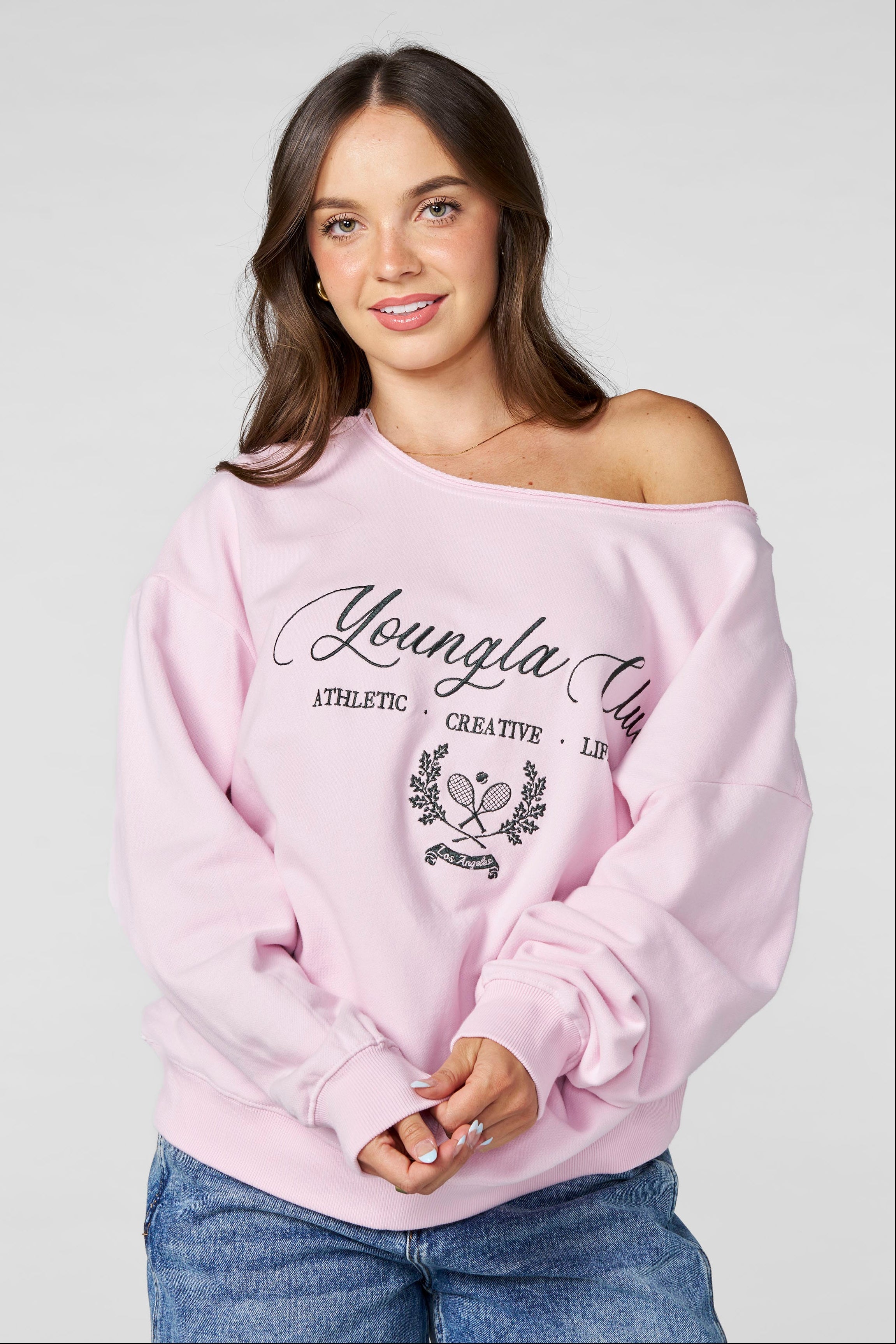 W5158 - Off-shoulder Pullover