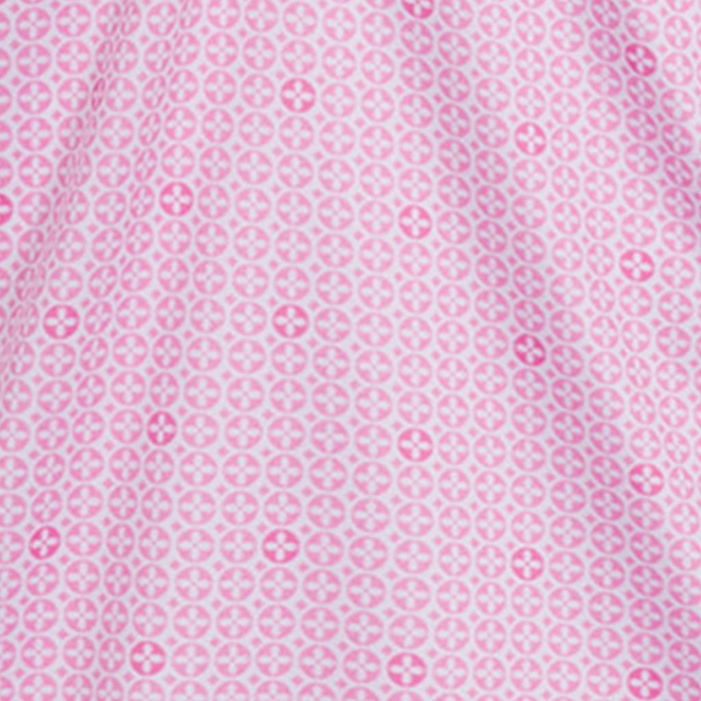 Semi-Spread Collar Polo Medallion Pink