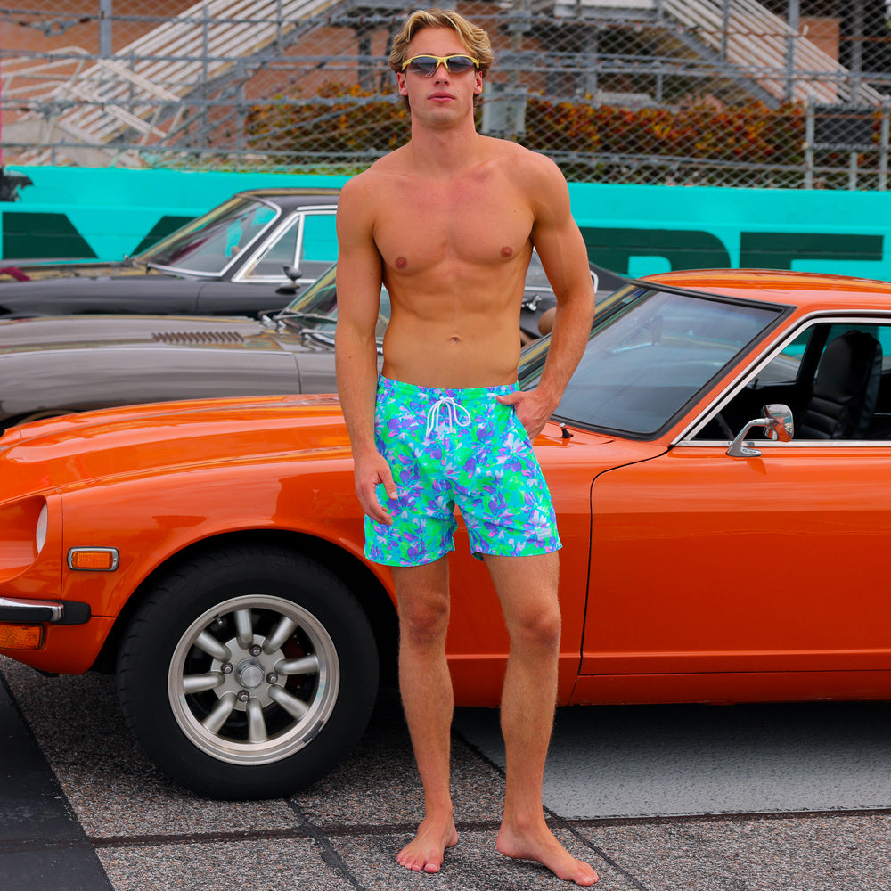 Kulani Kinis Mens Swim Trunks - Monaco Whispers (Tropic Tours Collection)