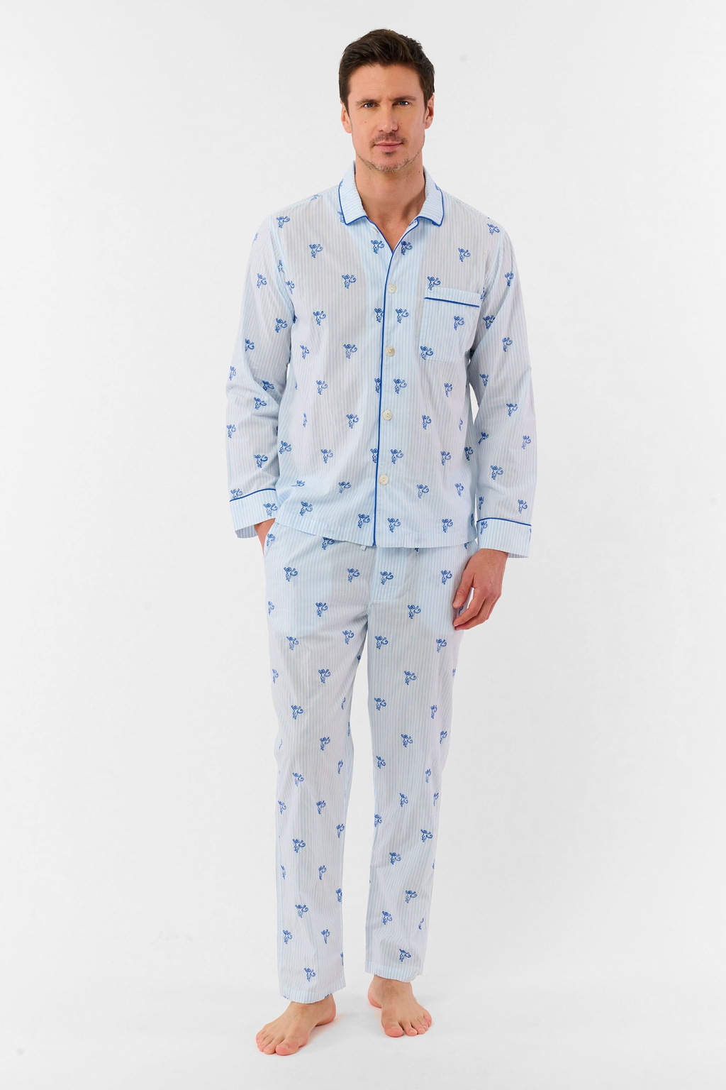 Mens Mini Monkey Stripe Loungewear