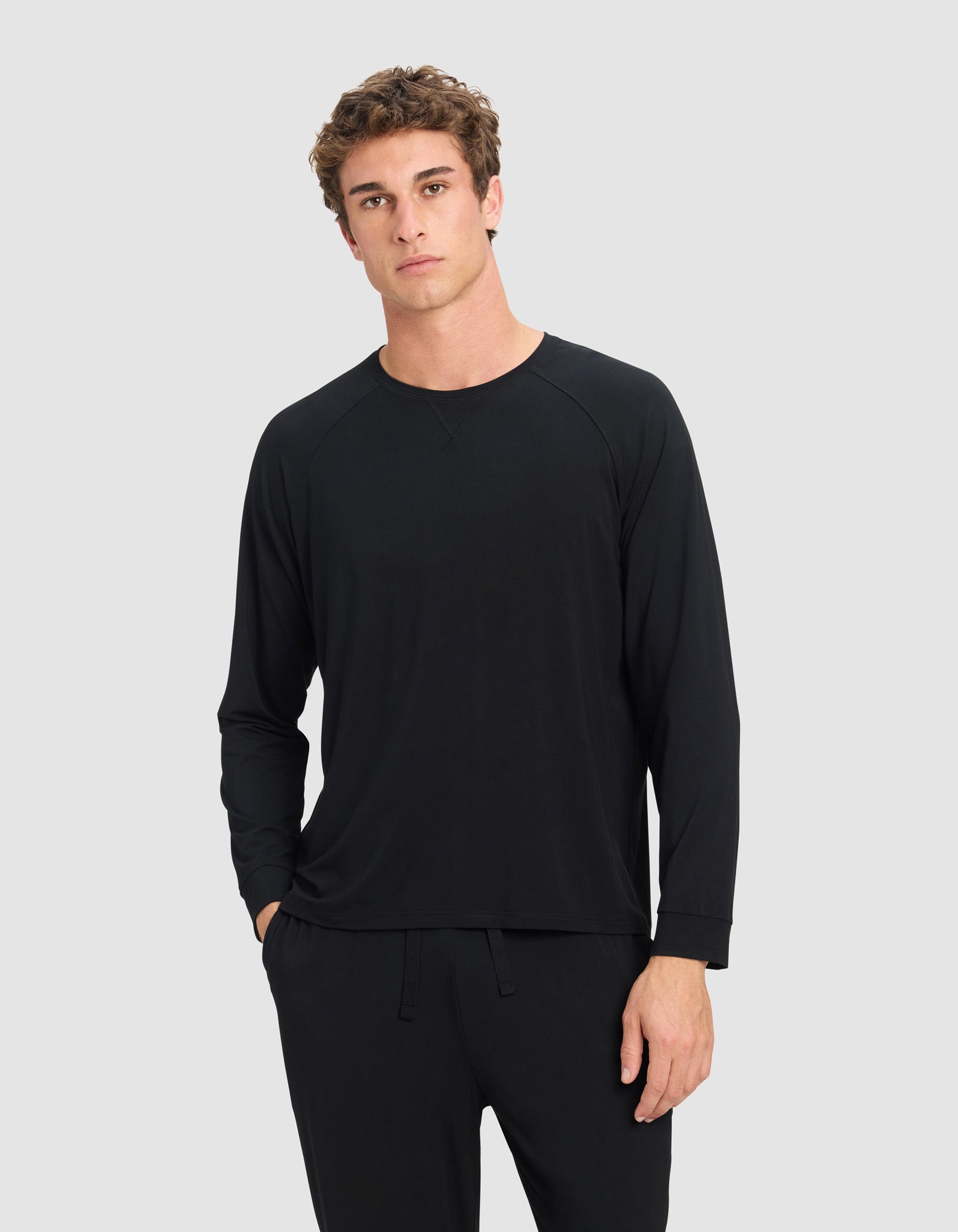 Men's Bamboo Stretch-Knit Long Sleeve Pajama Top