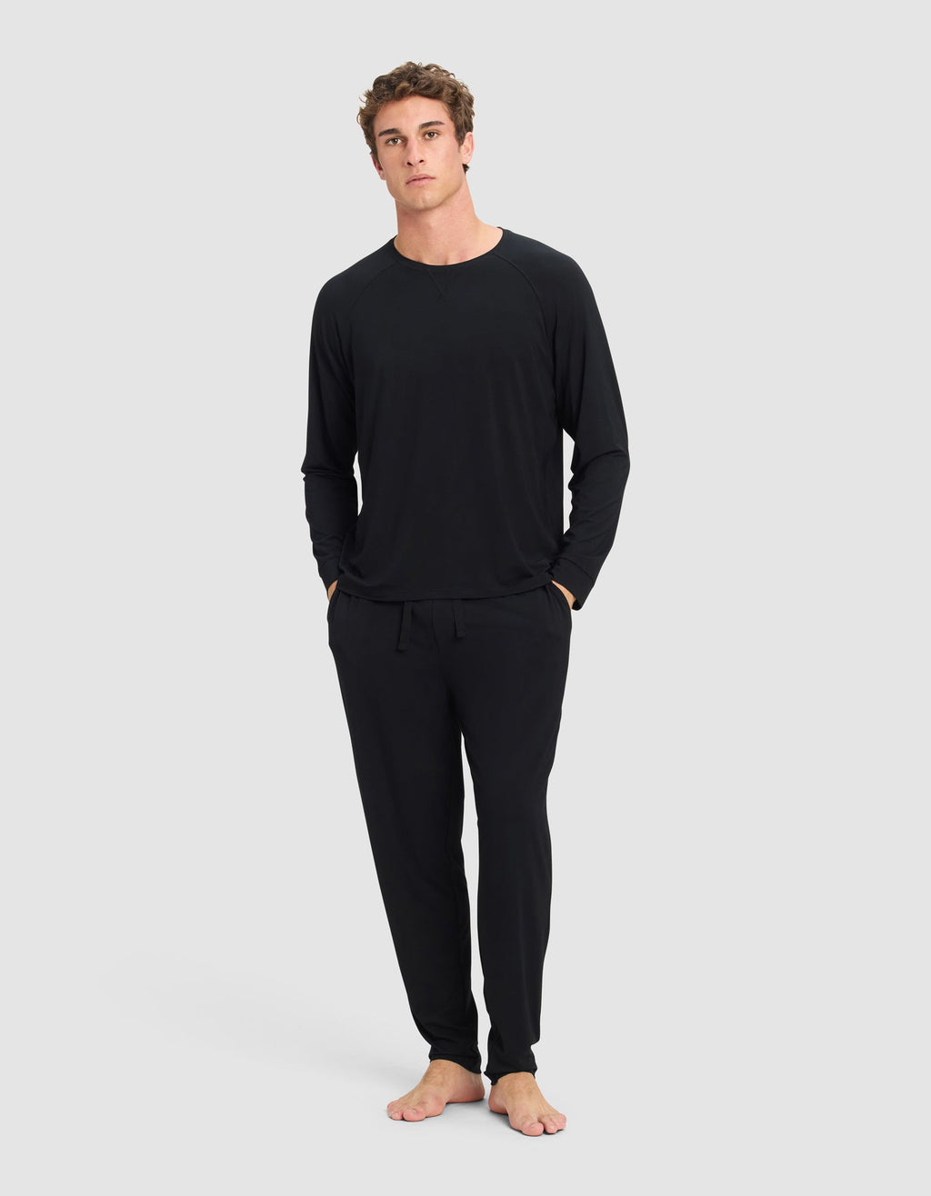 Men's Bamboo Stretch-Knit Long Sleeve Pajama Top