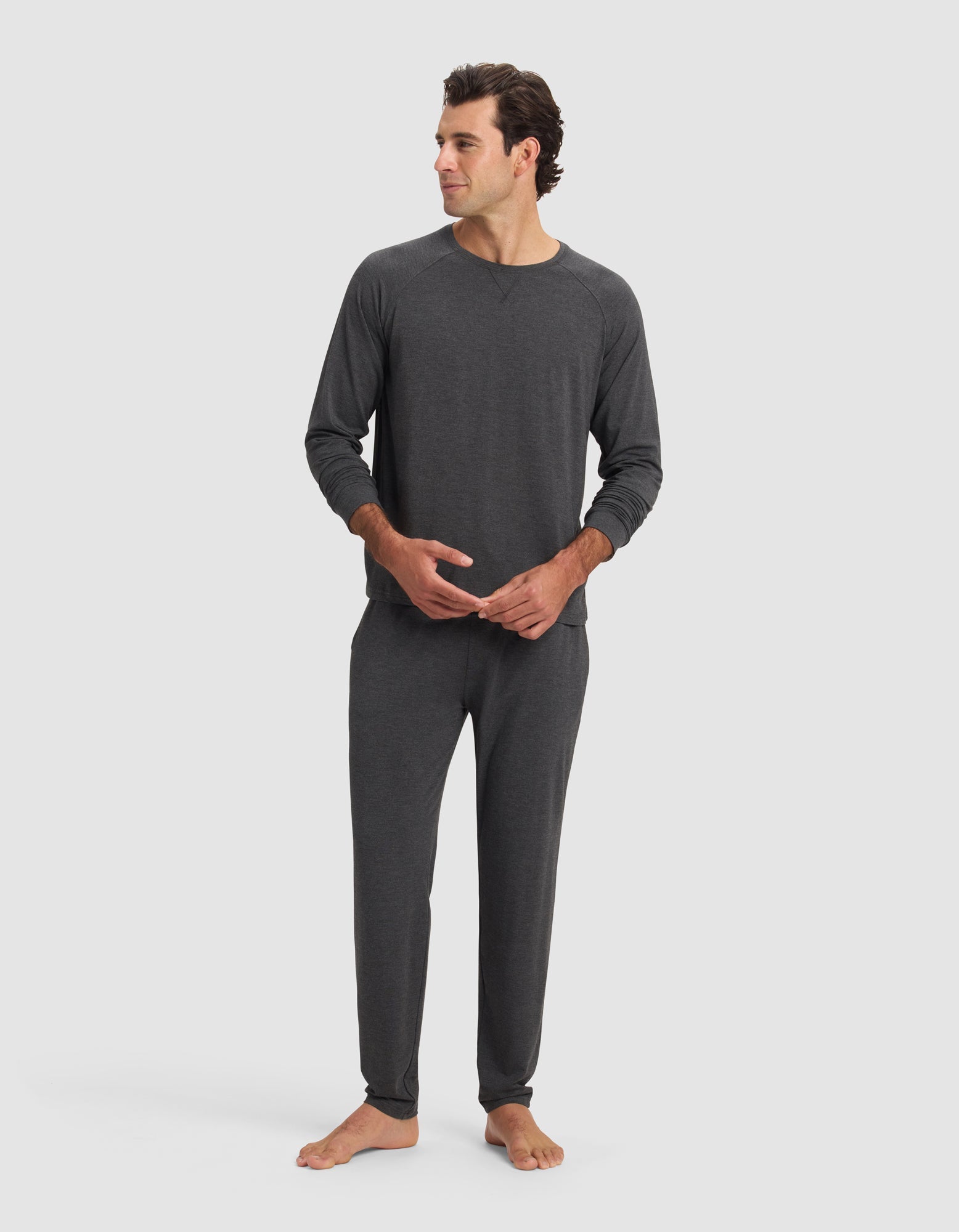 Men's Bamboo Stretch-Knit Long Sleeve Pajama Top