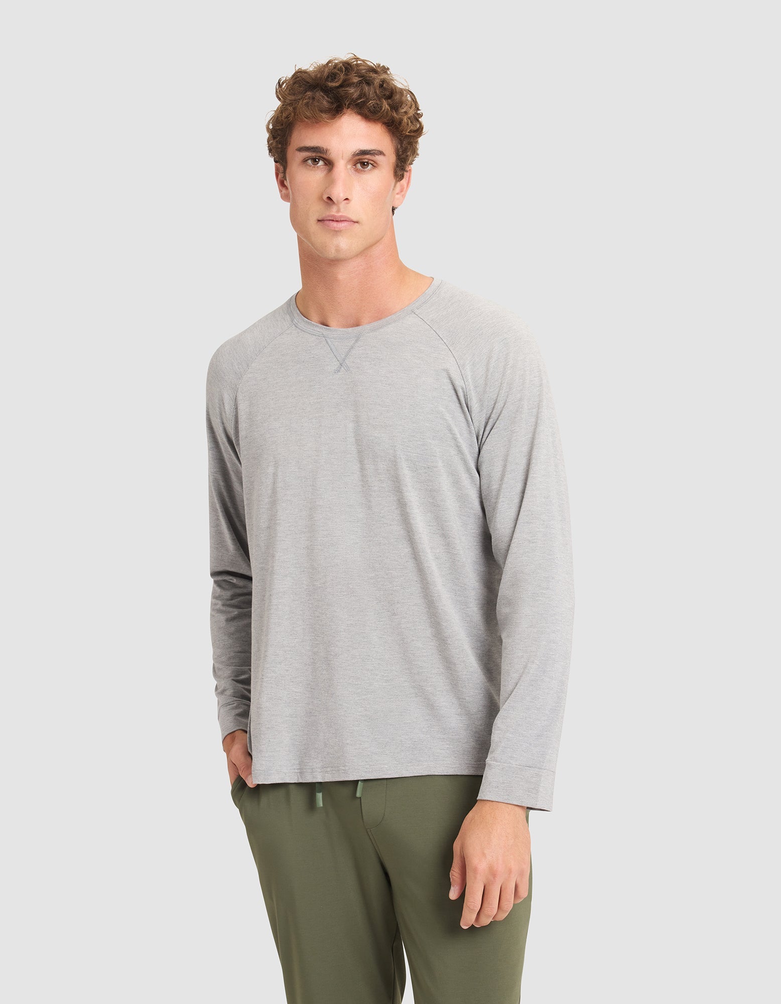 Men's Bamboo Stretch-Knit Long Sleeve Pajama Top