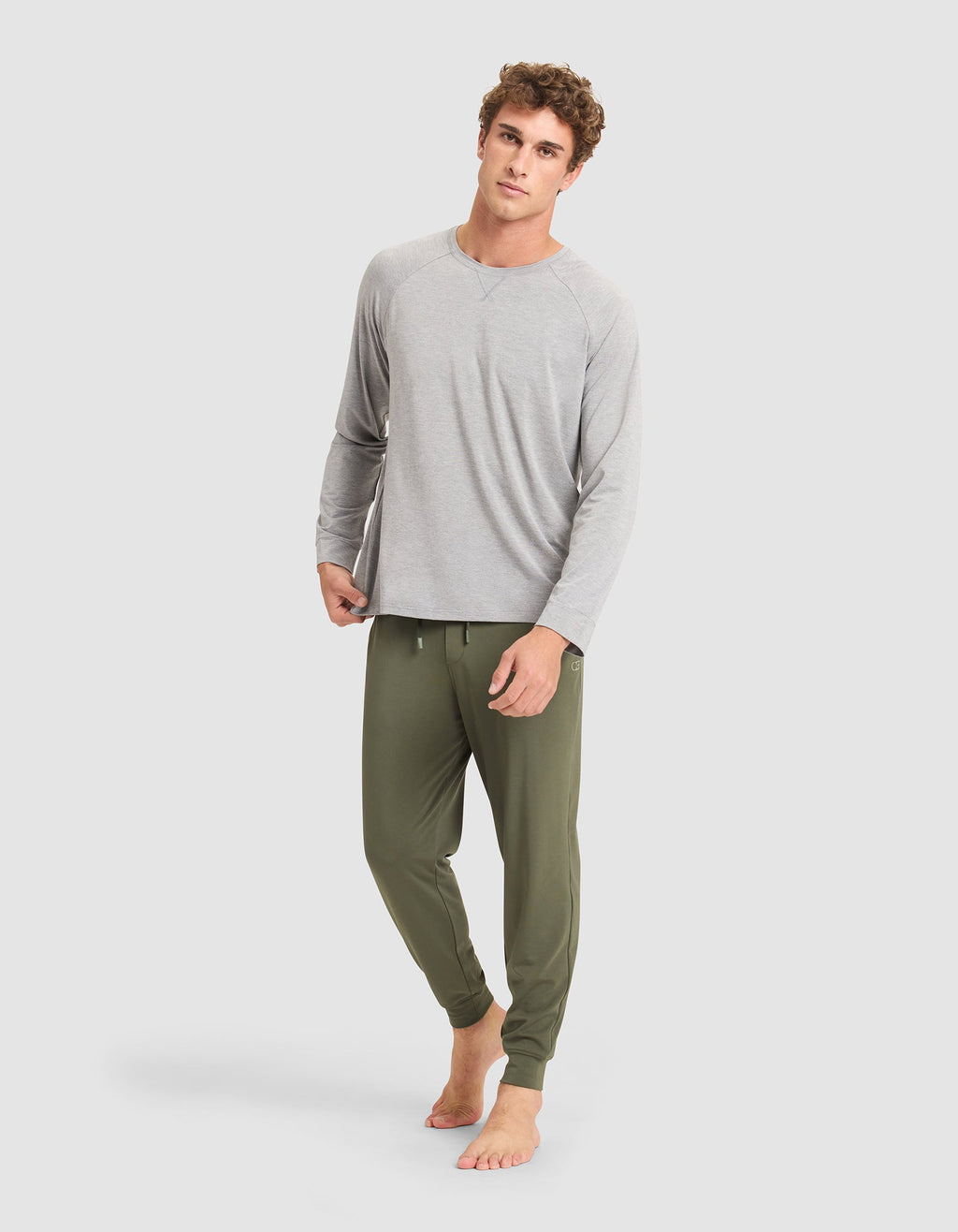 Men's Bamboo Stretch-Knit Long Sleeve Pajama Top