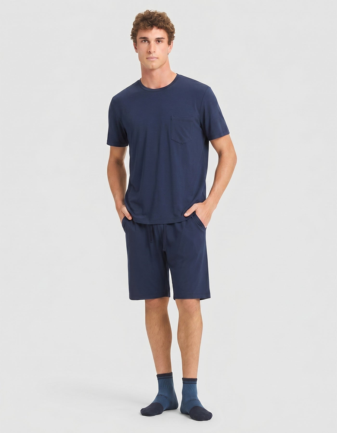 Men's Bamboo Stretch-Knit Short Sleeve Pajama Set