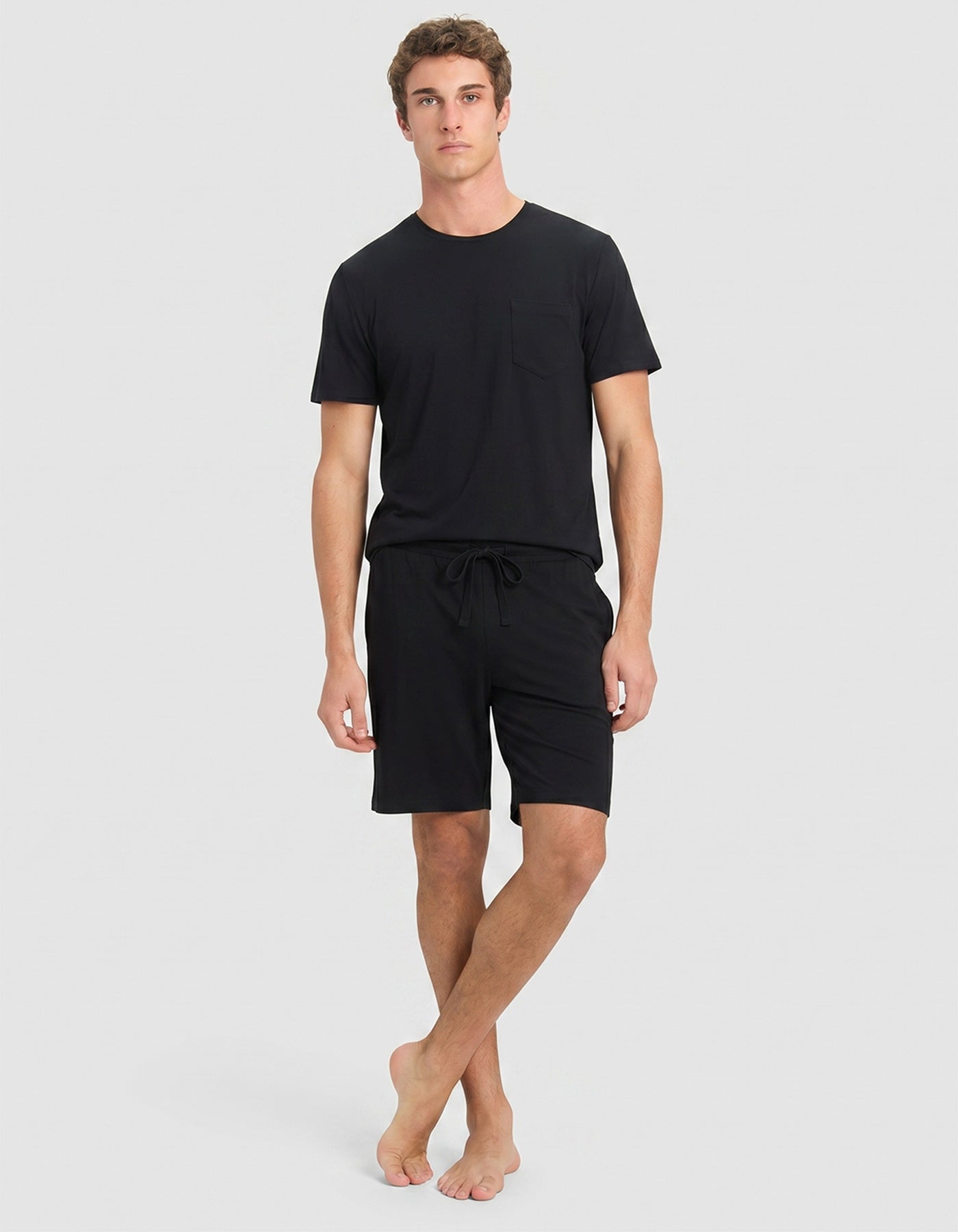 Men's Bamboo Stretch-Knit Short Sleeve Pajama Set