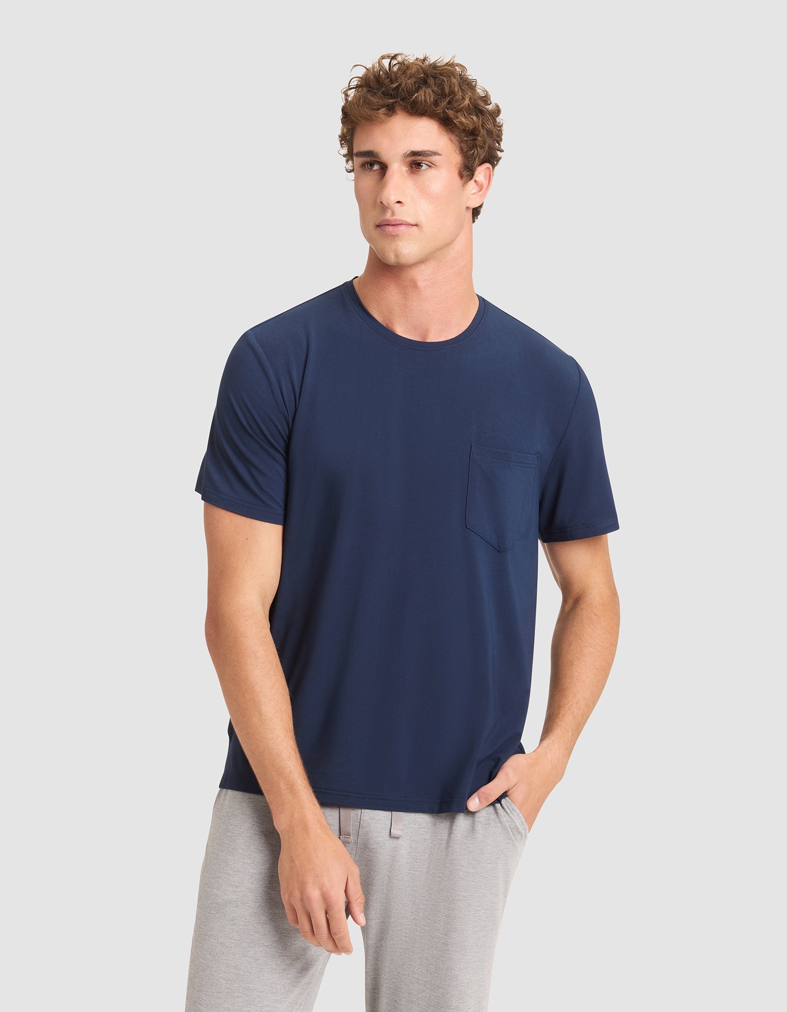 Men's Bamboo Stretch-Knit Short Sleeve Pajama Tee