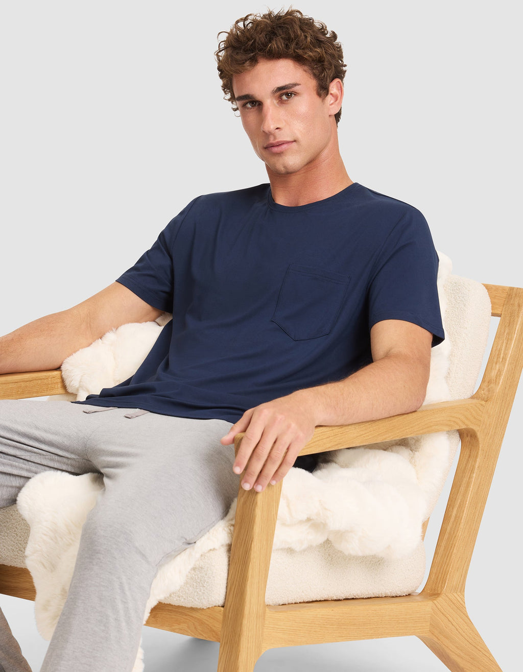 Men's Bamboo Stretch-Knit Short Sleeve Pajama Tee