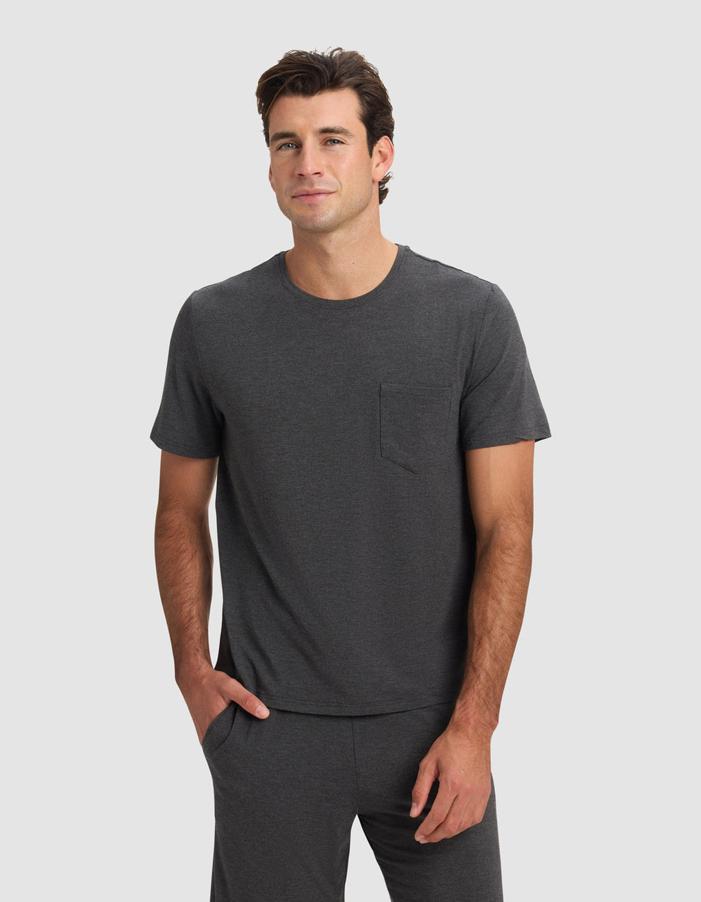 Men's Bamboo Stretch-Knit Short Sleeve Pajama Set