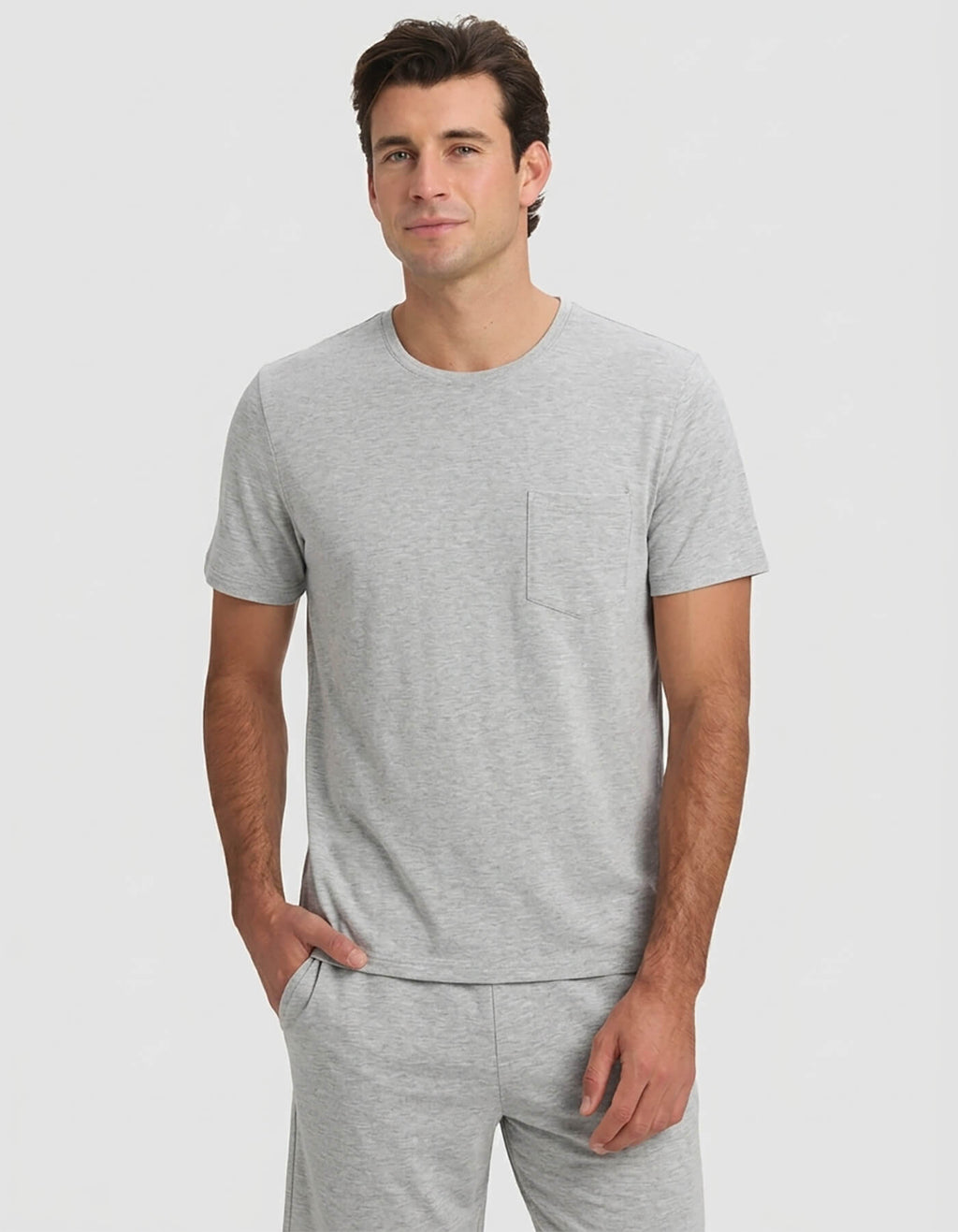 Men's Bamboo Stretch-Knit Short Sleeve Pajama Set