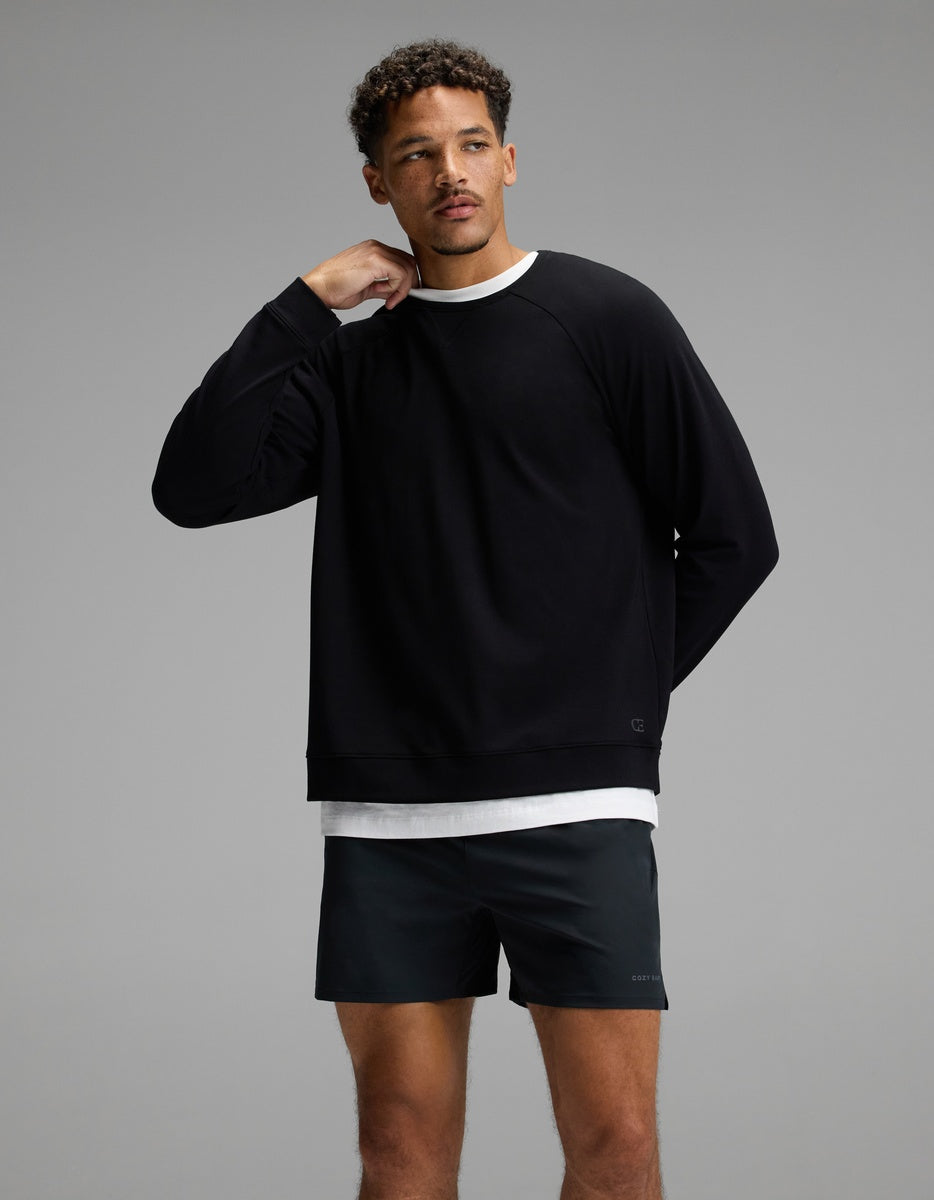 Men's Brushed Bamboo Pullover Crew