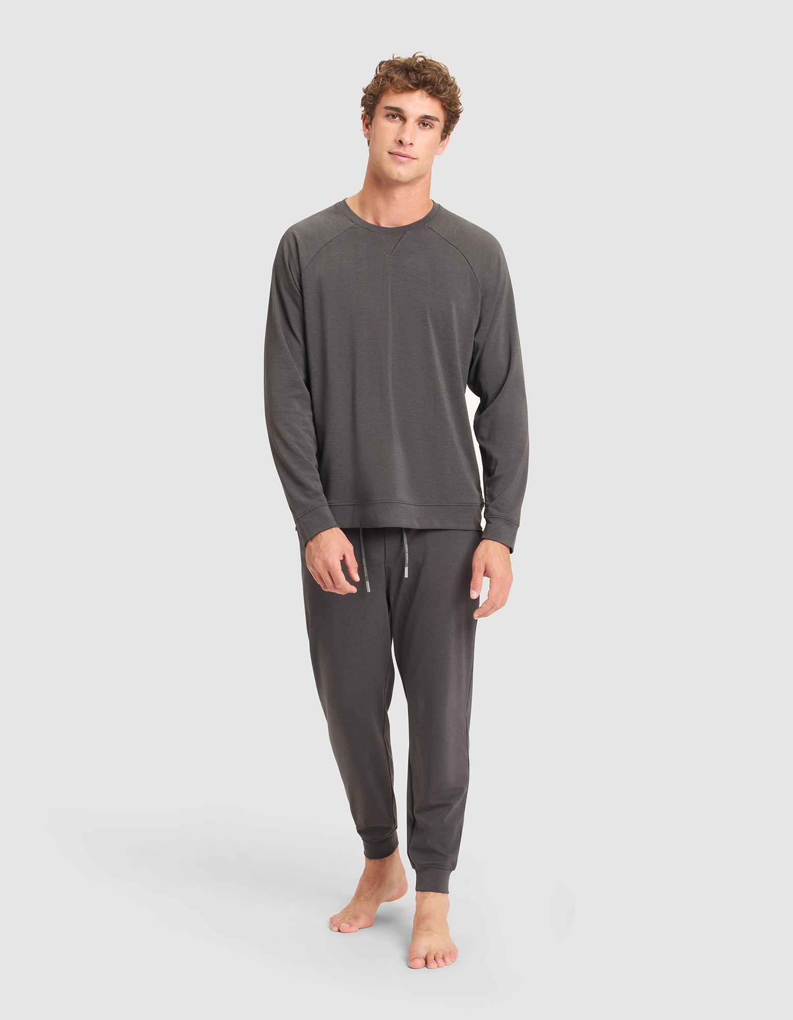Men's Brushed Bamboo Pullover Crew - Last Chance