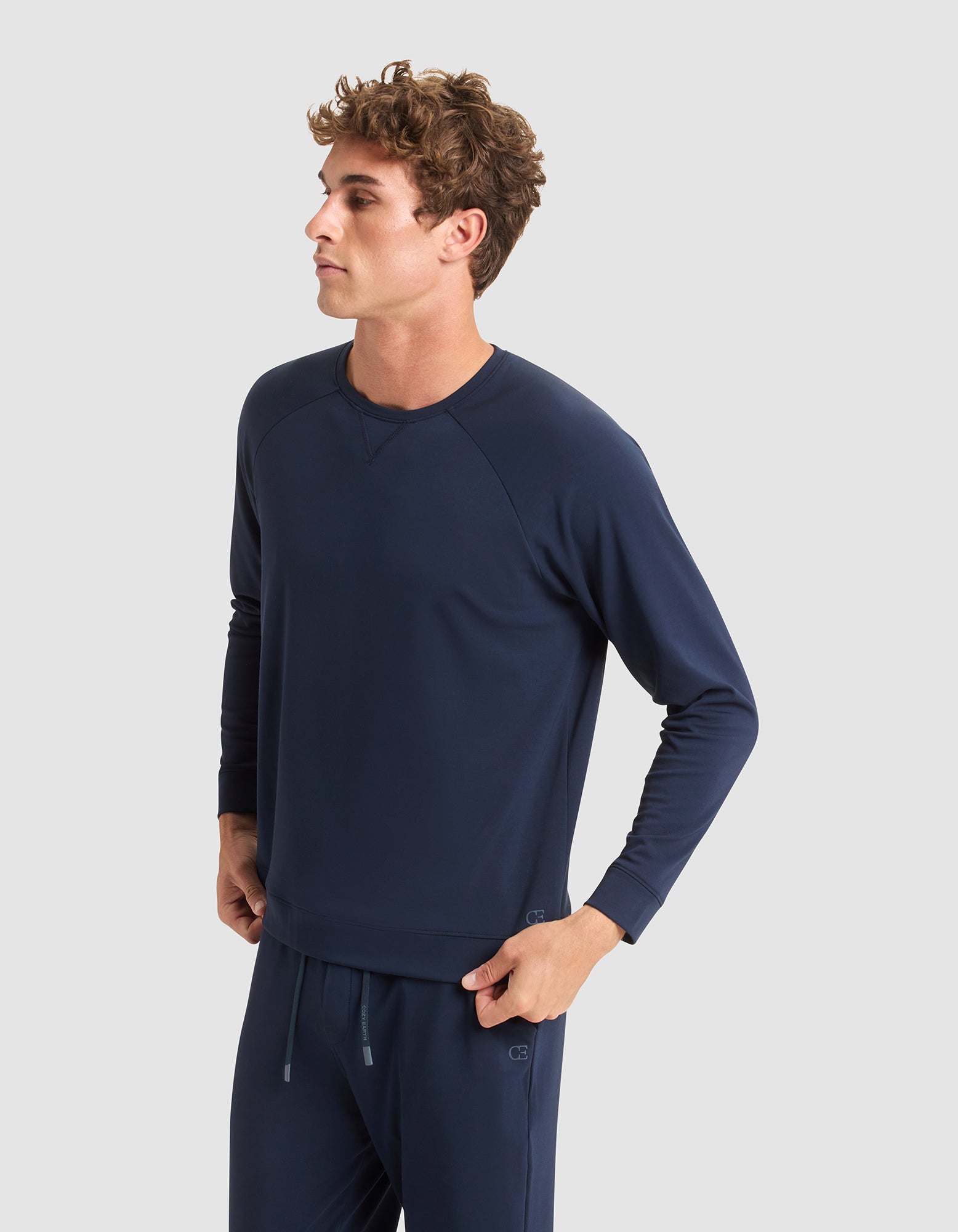 Men's Brushed Bamboo Pullover Crew - Last Chance
