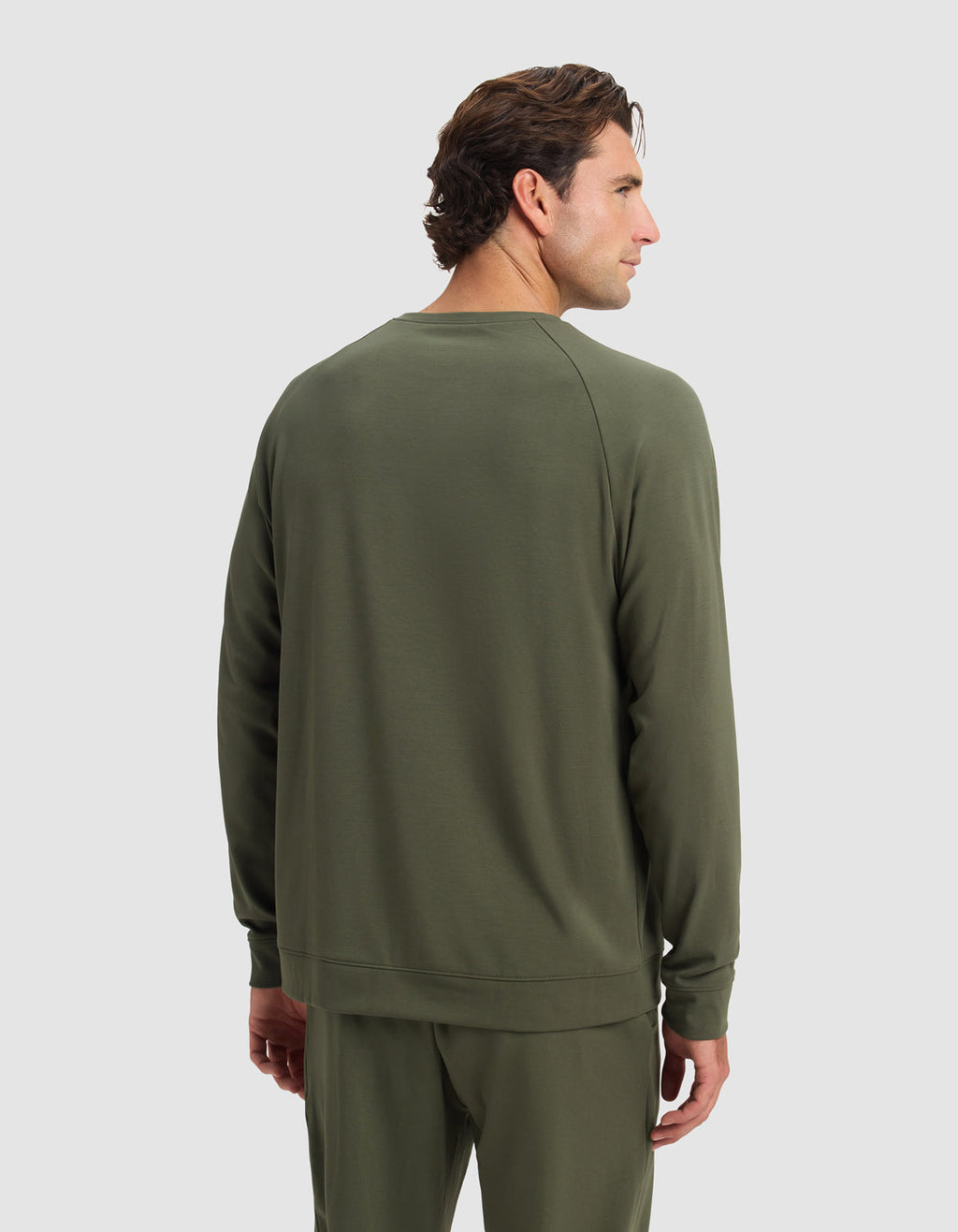 Men's Brushed Bamboo Pullover Crew