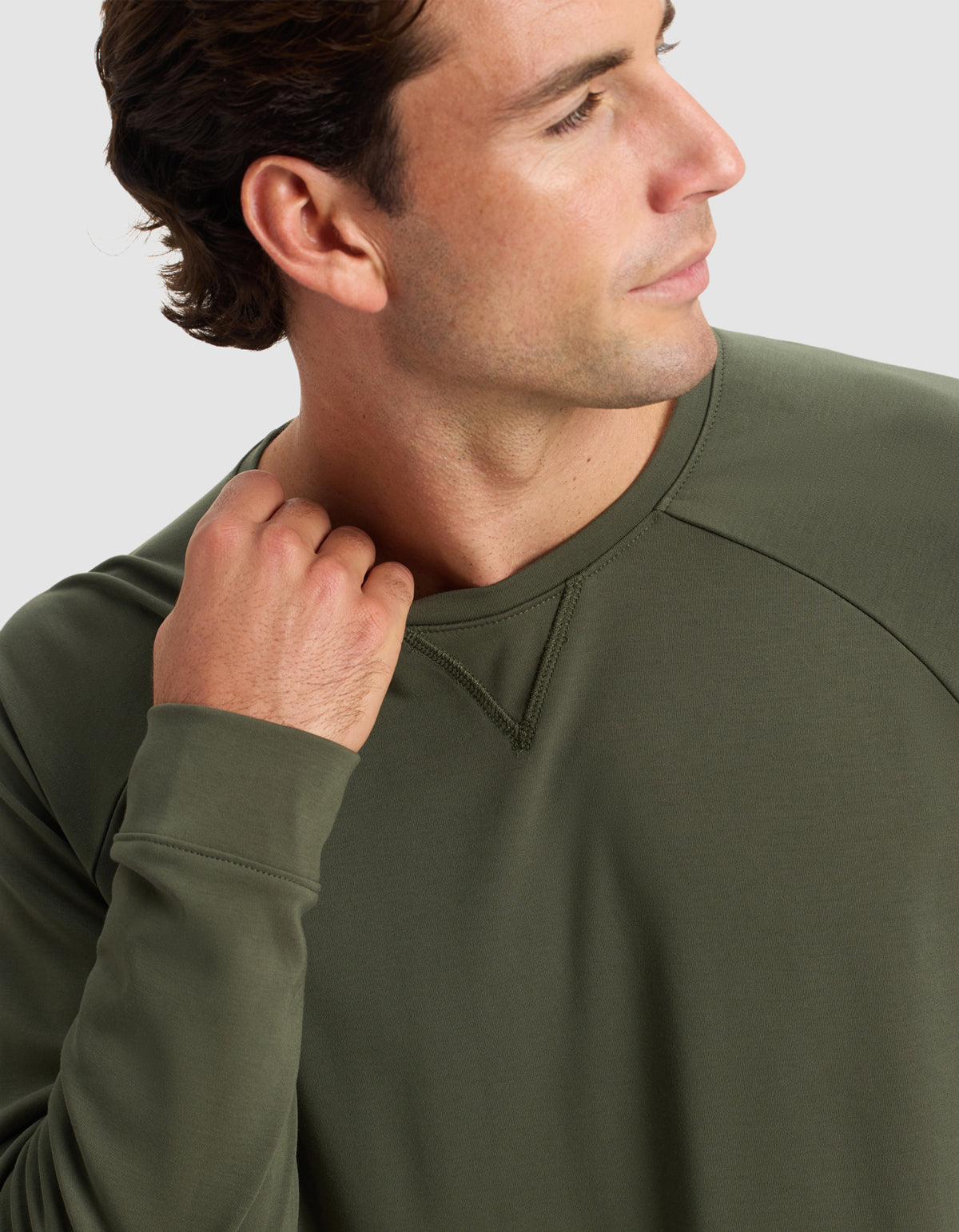 Men's Brushed Bamboo Pullover Crew