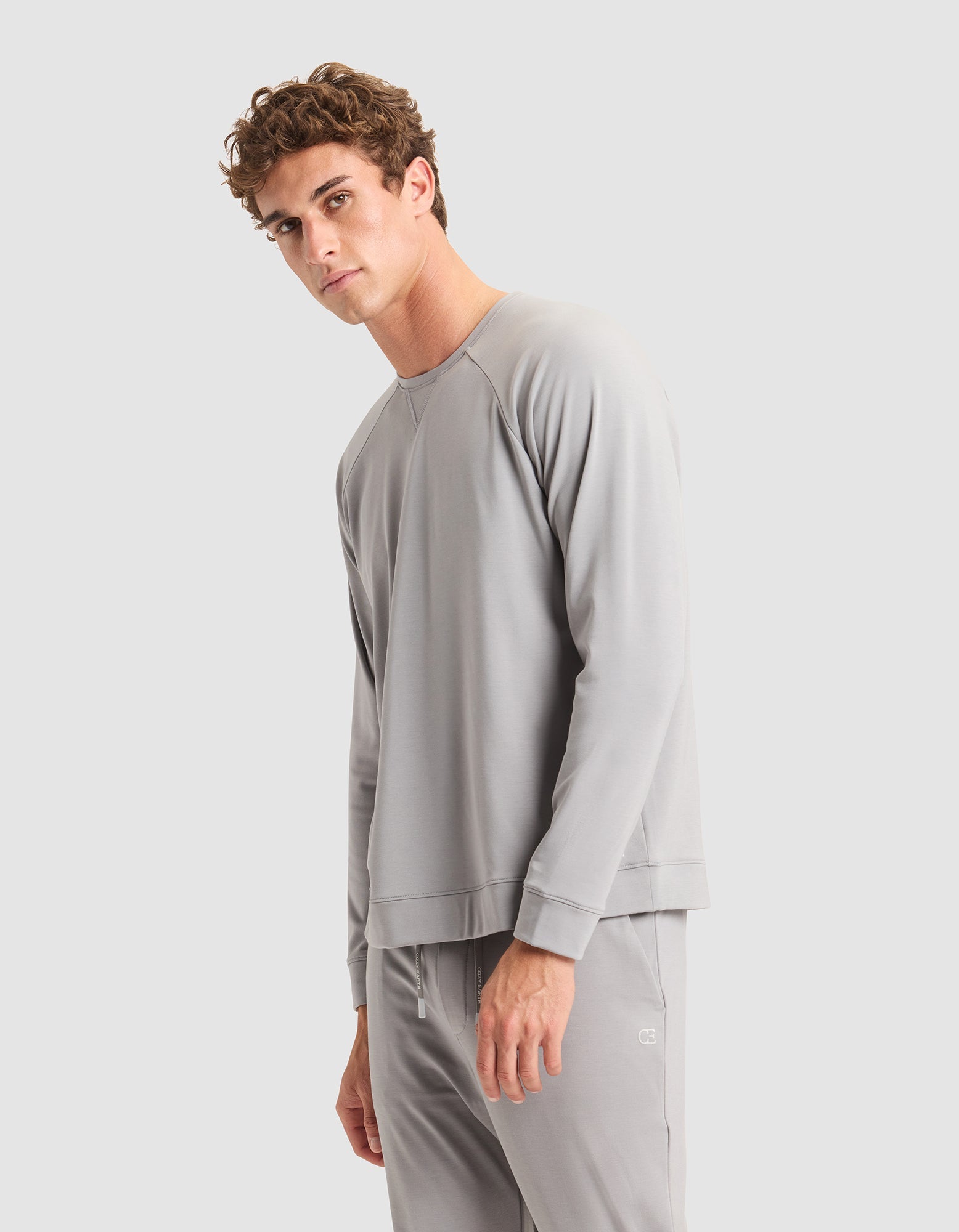 Men's Brushed Bamboo Pullover Crew - Last Chance