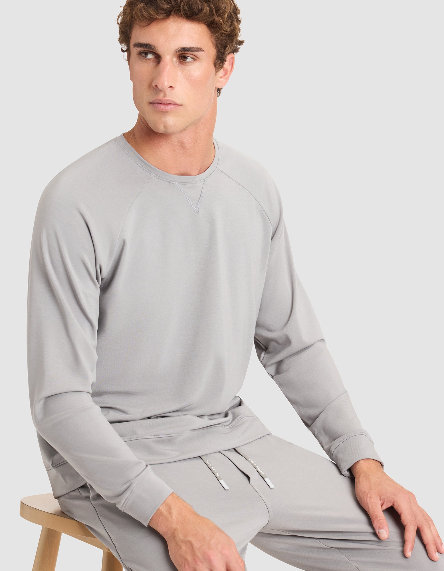 Men's Brushed Bamboo Pullover Crew