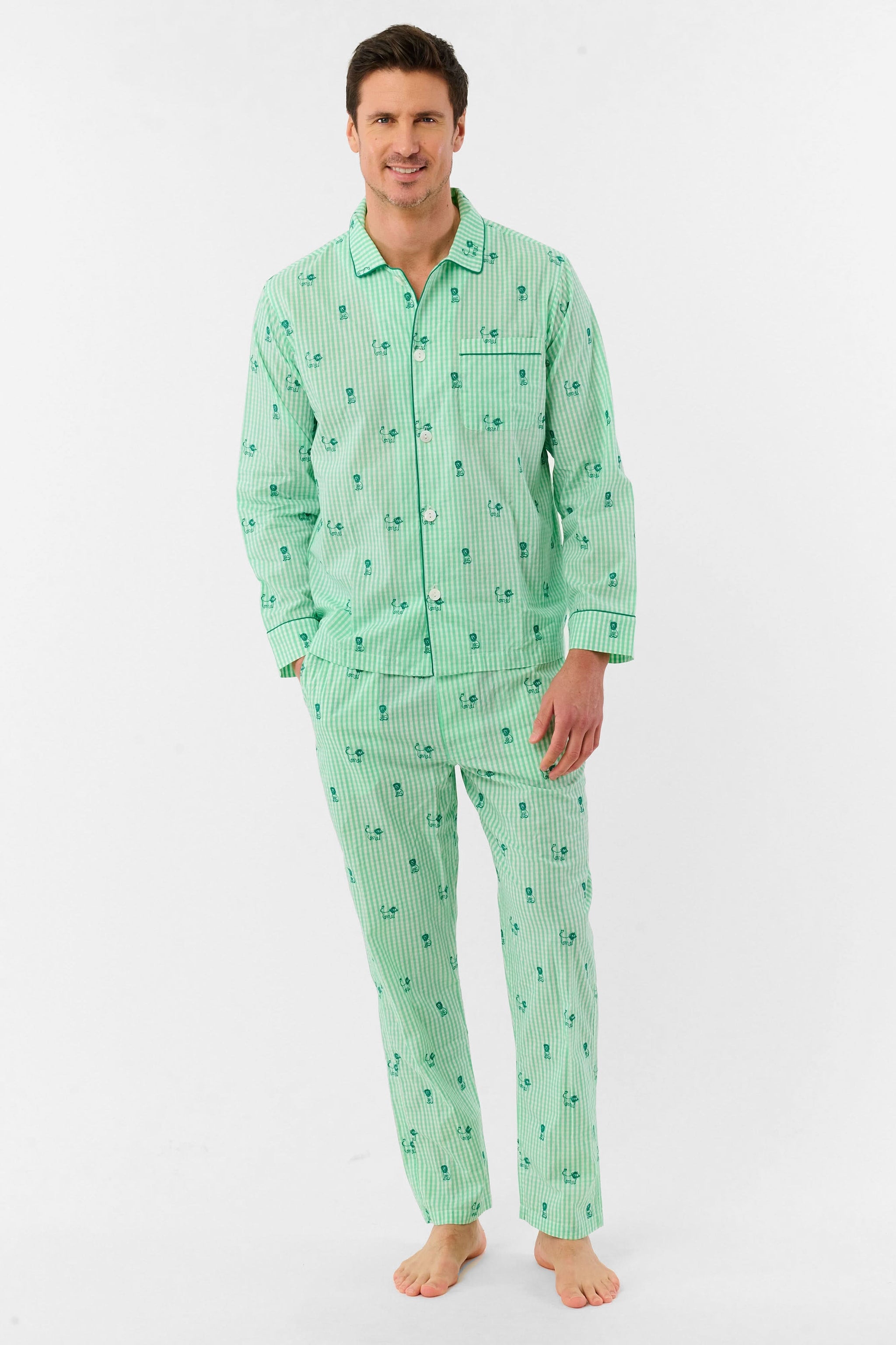 Mens Leo Gingham Loungewear