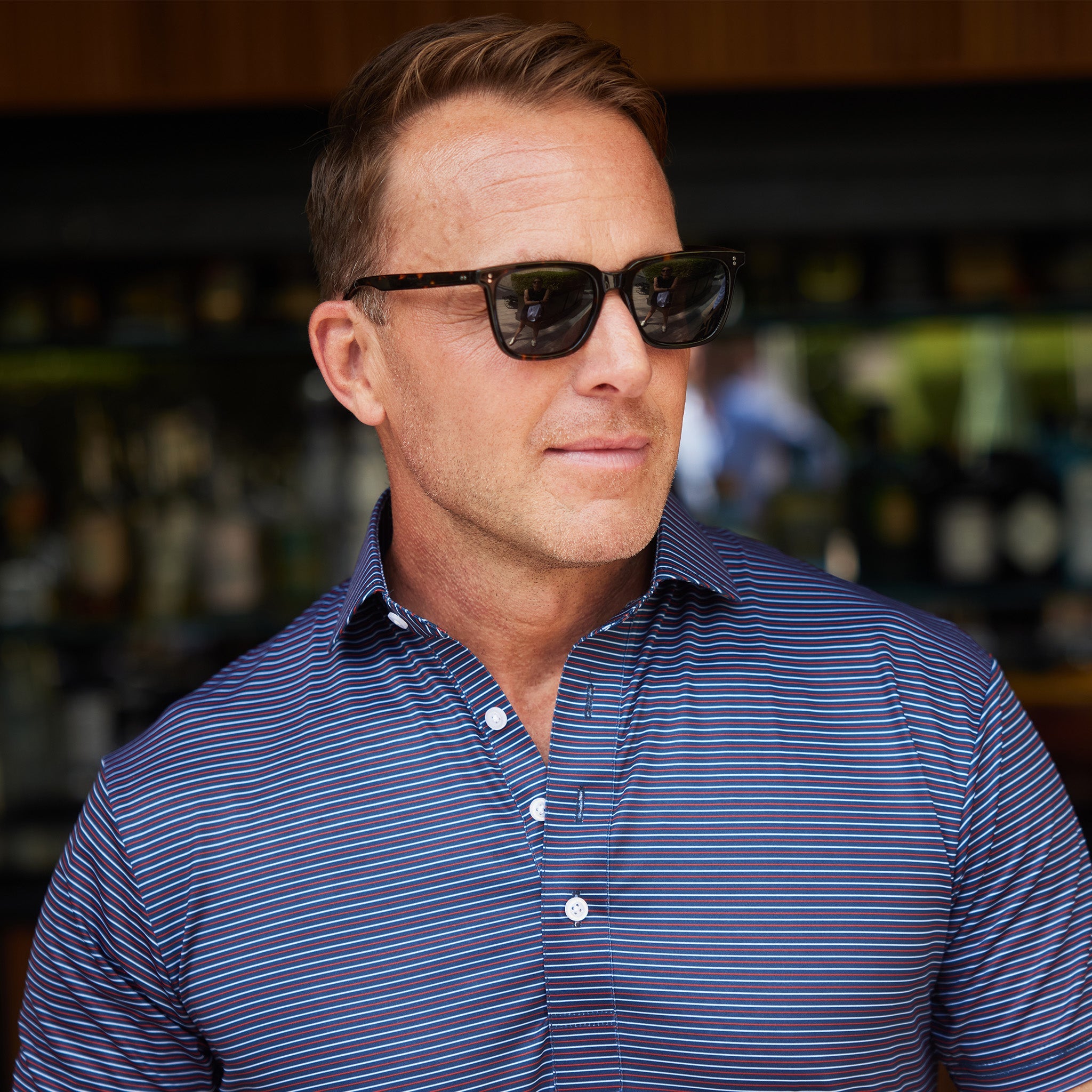 Featherweight Flex Polo Liberty Navy