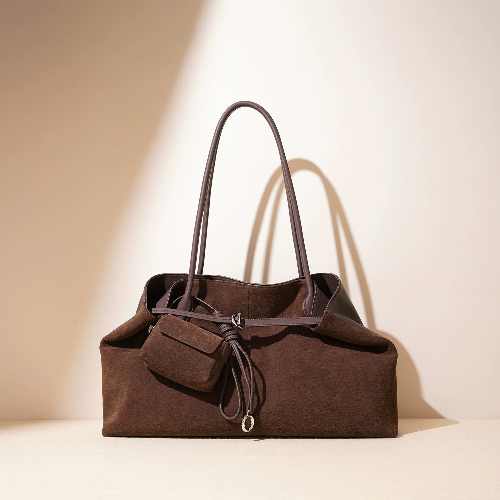 Bogdana Duo Luxe — Shoulder Bag Made from Genuine Leather and Natural Suede